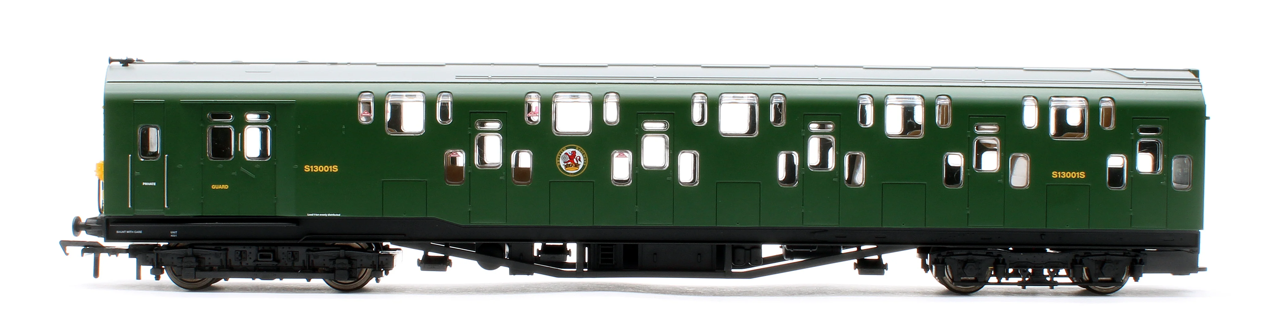 Bulleid Class 4DD Double Decker 4 Car EMU 4001/4901 BR Green with Full Yellow Ends - Image 5