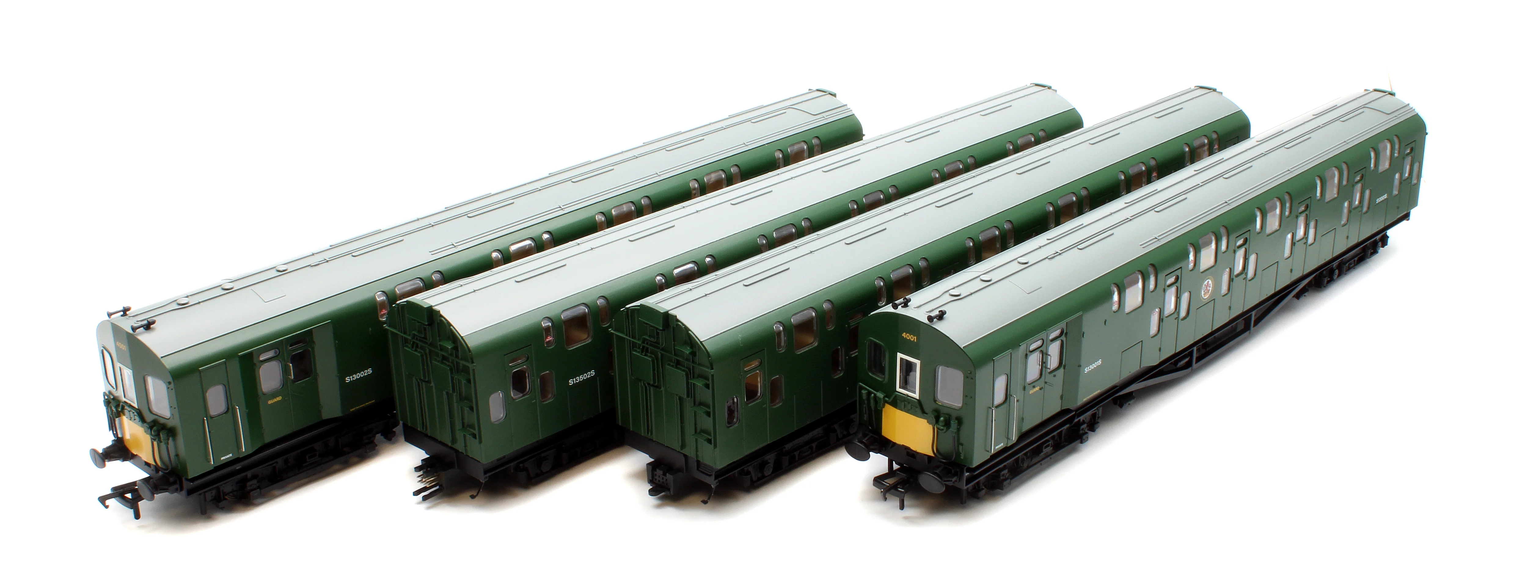 Bulleid Class 4DD Double Decker 4 Car EMU 4001/4901 BR Green with Small Yellow Ends - Image 3