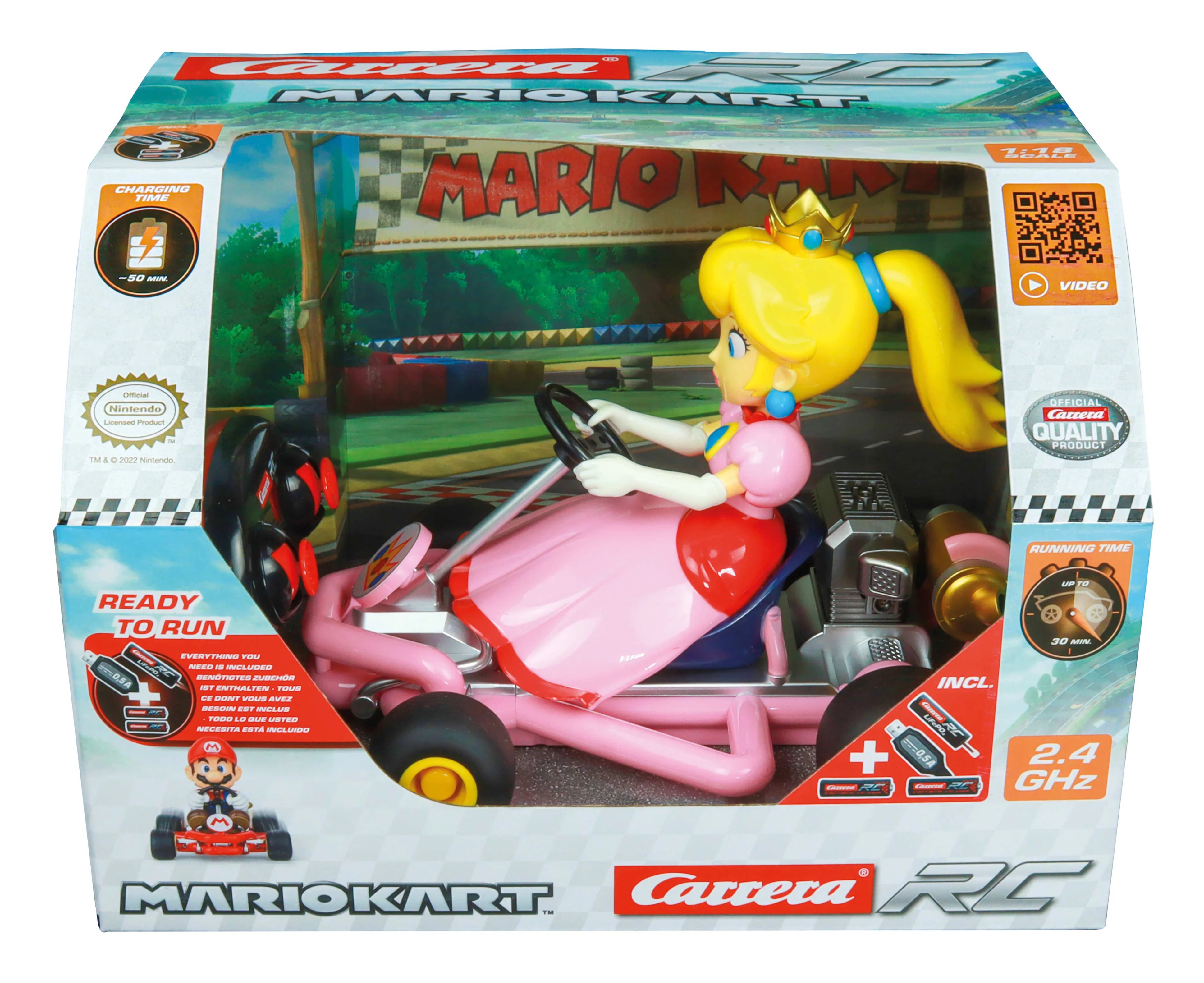 370200986P Carrera RC Mario Kart™ Pipe Kart, Peach - Image 11