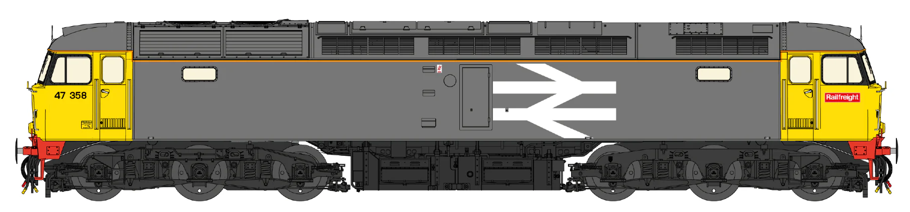 Highly Detailed Premium Weathered Class 47/3 Original Railfreight No.47358 Diesel Locomotive - DCC Sound