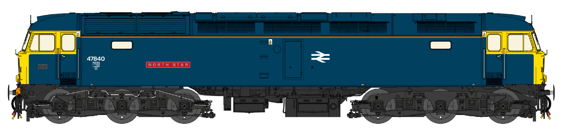Highly Detailed Premium Weathered Class 47 BR Blue/Large Logo Cross Country Farewell No.47840/847 Diesel Locomotive Twin Pack - DCC Sound - Image 2
