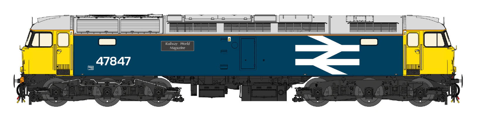 Highly Detailed Premium Weathered Class 47 BR Blue/Large Logo Cross Country Farewell No.47840/847 Diesel Locomotive Twin Pack - DCC Sound - Image 3
