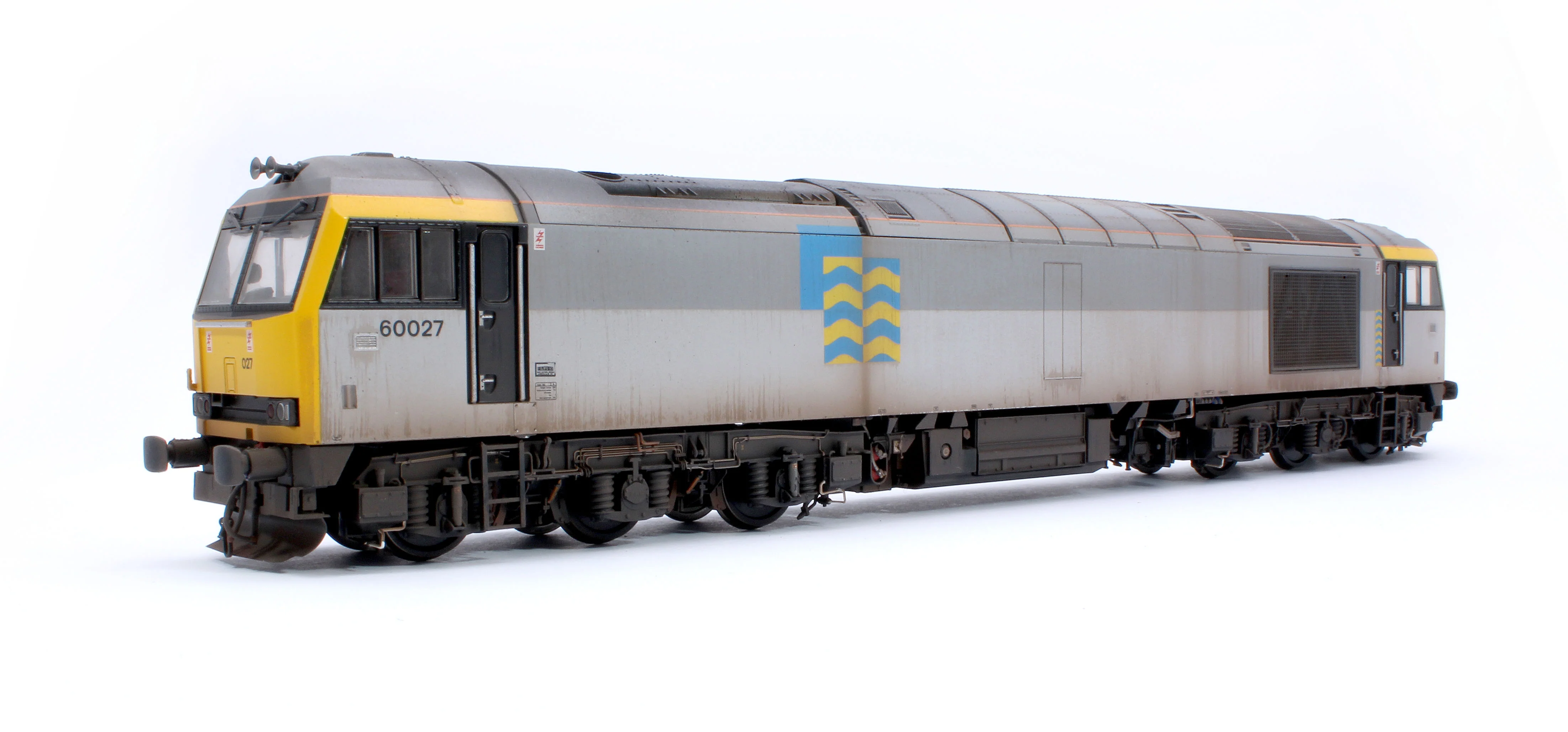 CM-60027-TGP-SOUNDW Highly Detailed Premium Weathered Class 60 027 “Joseph Banks” Triple Grey Petroleum Diesel Electric Locomotive - DCC Sound