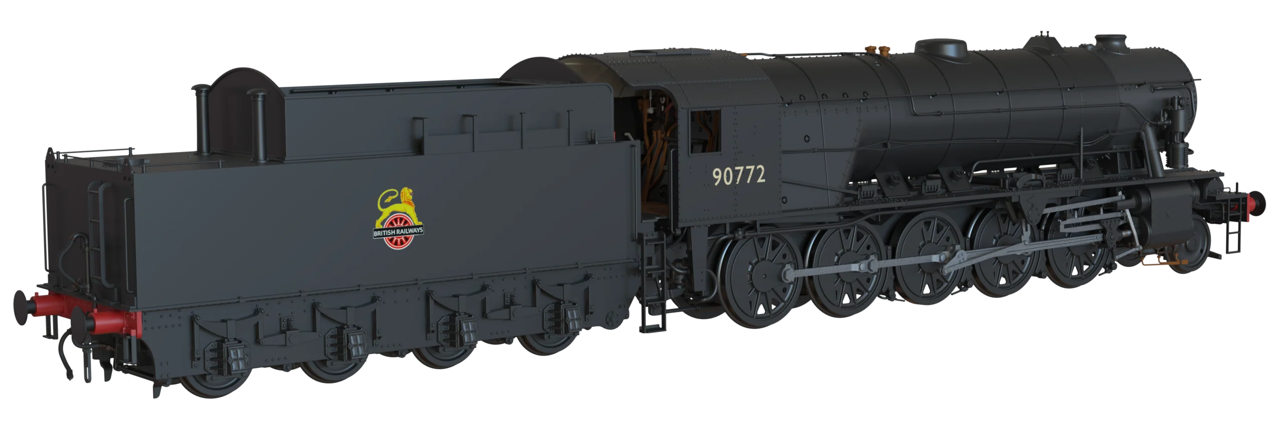 C1004 WD Austerity 2-10-0 BR Black Early Crest No.90772 Steam Locomotive - Image 7