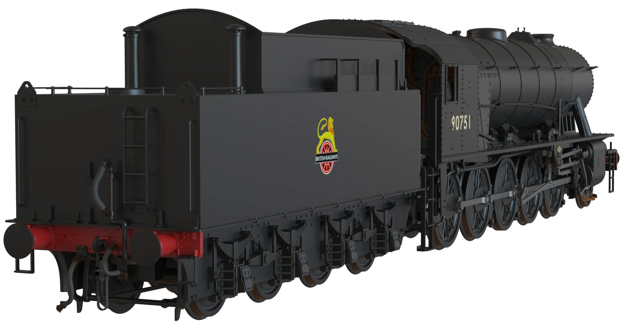 C1003S WD Austerity 2-10-0 BR Black Early Crest No.90751 Steam Locomotive - DCC Sound - Image 5