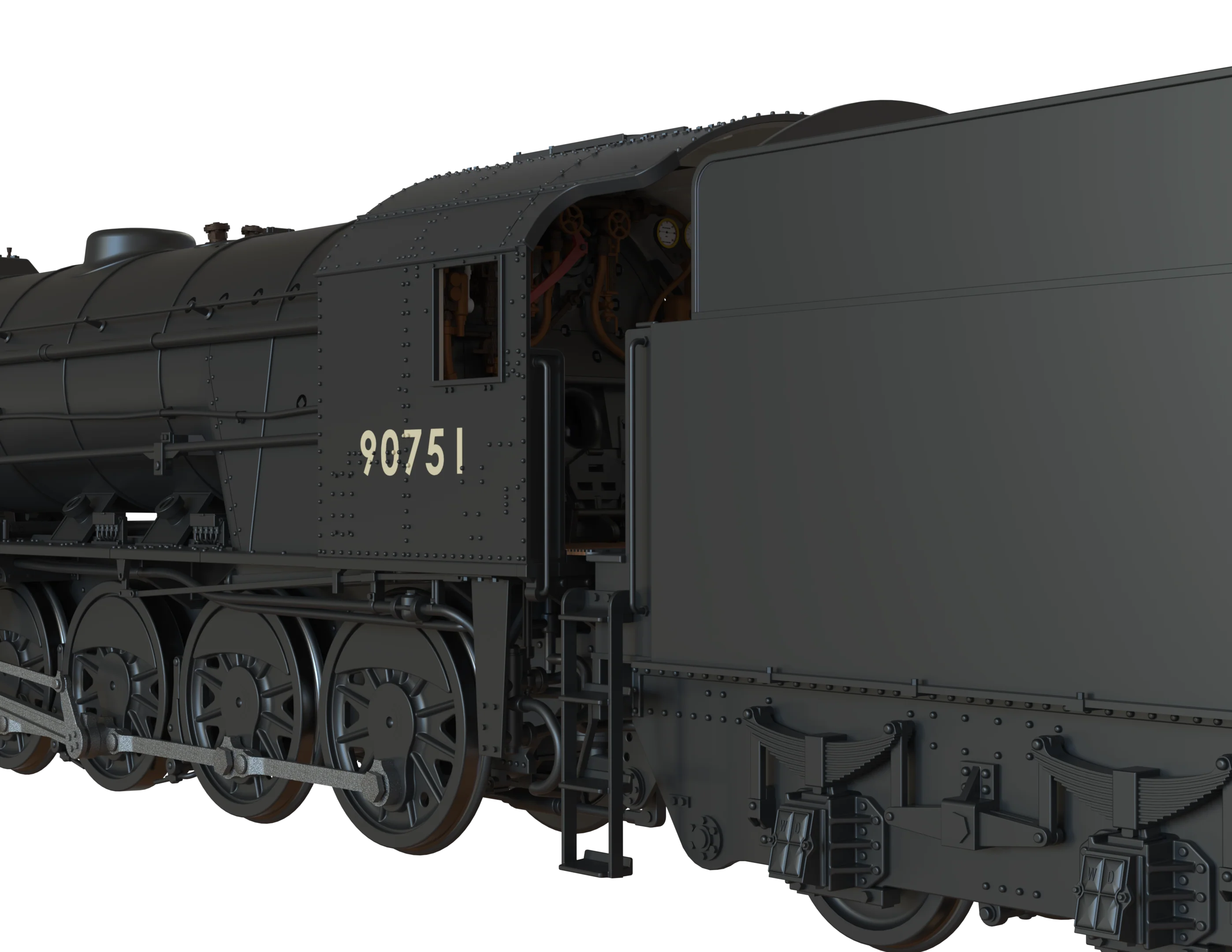 C1003S WD Austerity 2-10-0 BR Black Early Crest No.90751 Steam Locomotive - DCC Sound - Image 8
