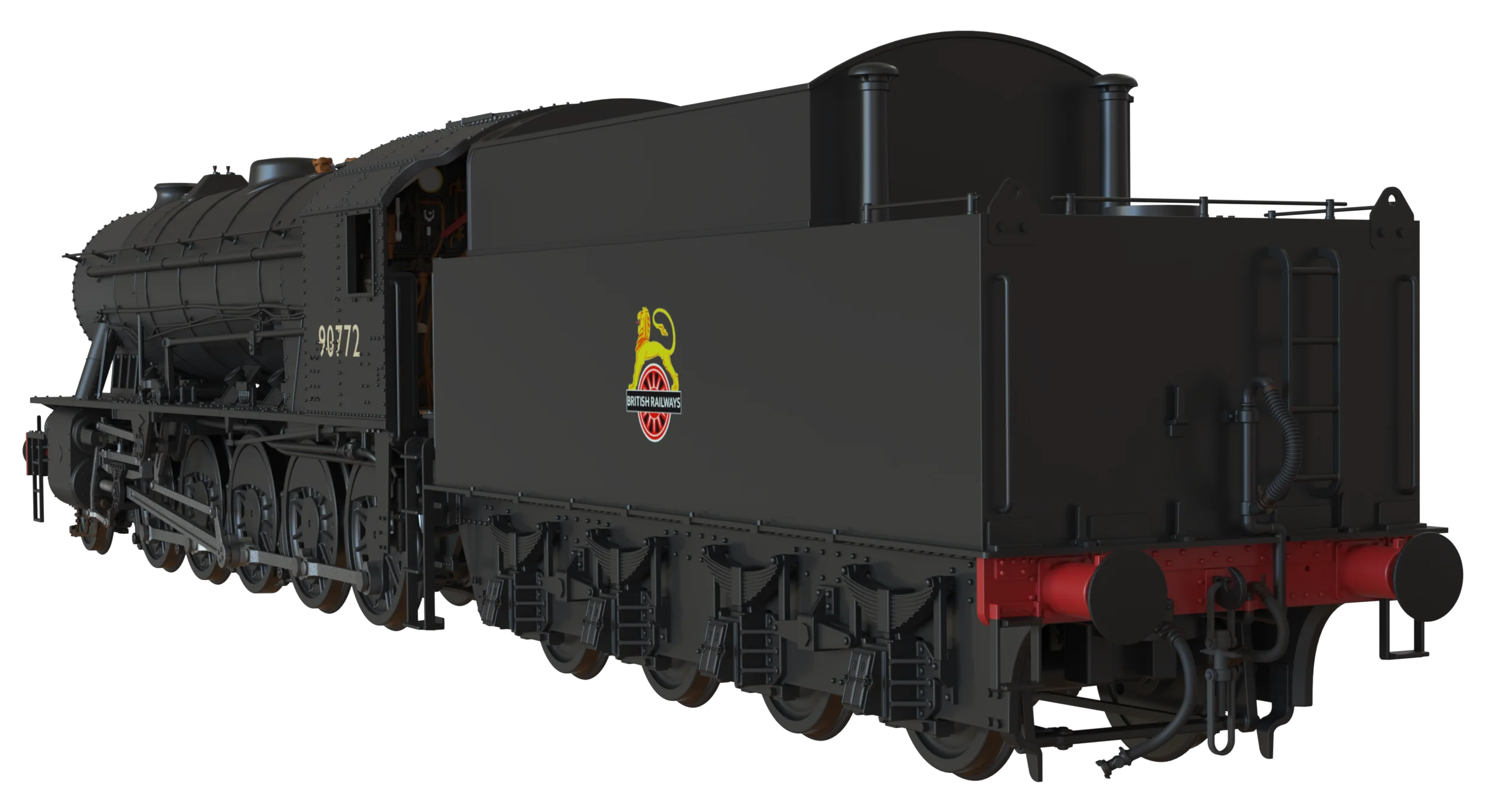 C1004S WD Austerity 2-10-0 BR Black Early Crest No.90772 Steam Locomotive - DCC Sound - Image 4