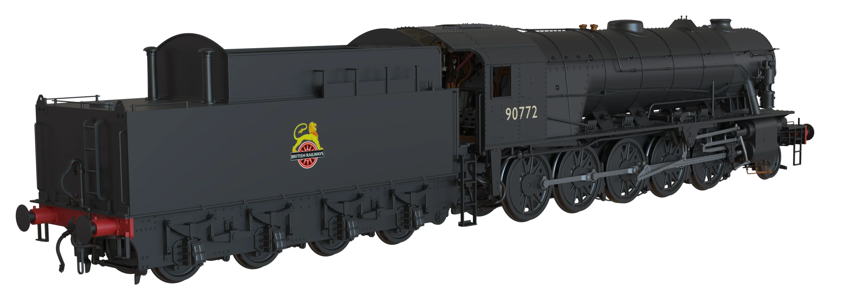 C1004S WD Austerity 2-10-0 BR Black Early Crest No.90772 Steam Locomotive - DCC Sound - Image 9