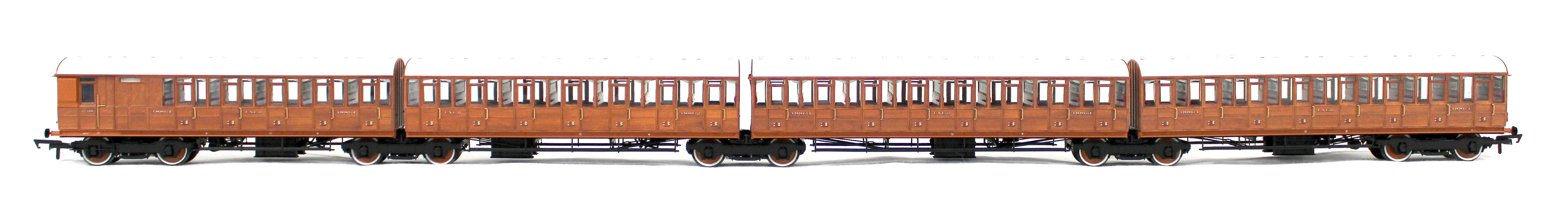 C2001A Quad Art Set No. 74A LNER Teak Preserved Set 4 Coach Pack - Image 2