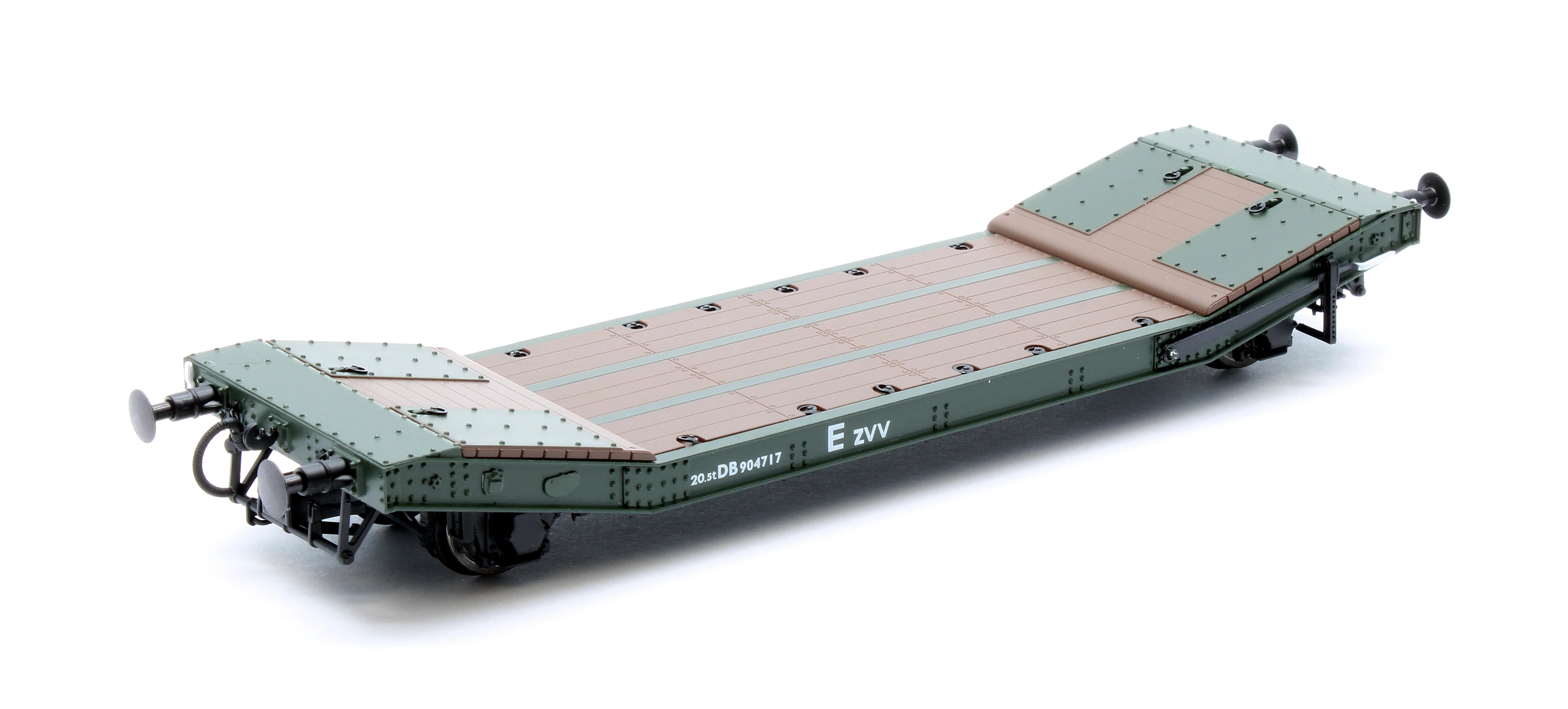 C3007A 25T Lowmac BR Olive Green Wagon DB904717 - Image 2
