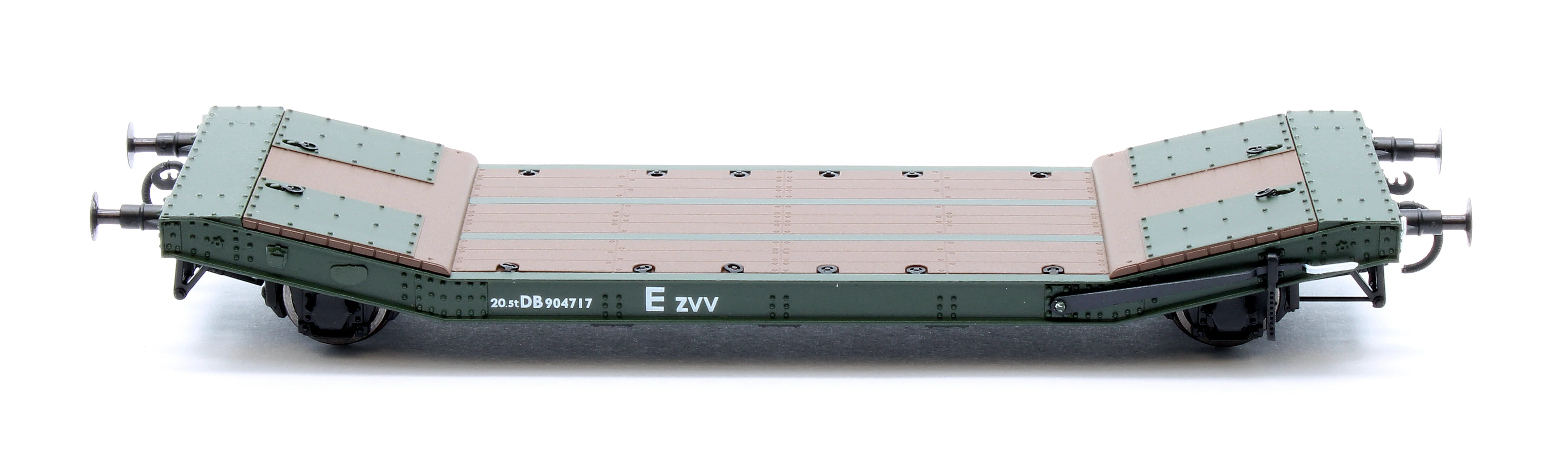 C3007A 25T Lowmac BR Olive Green Wagon DB904717 - Image 3