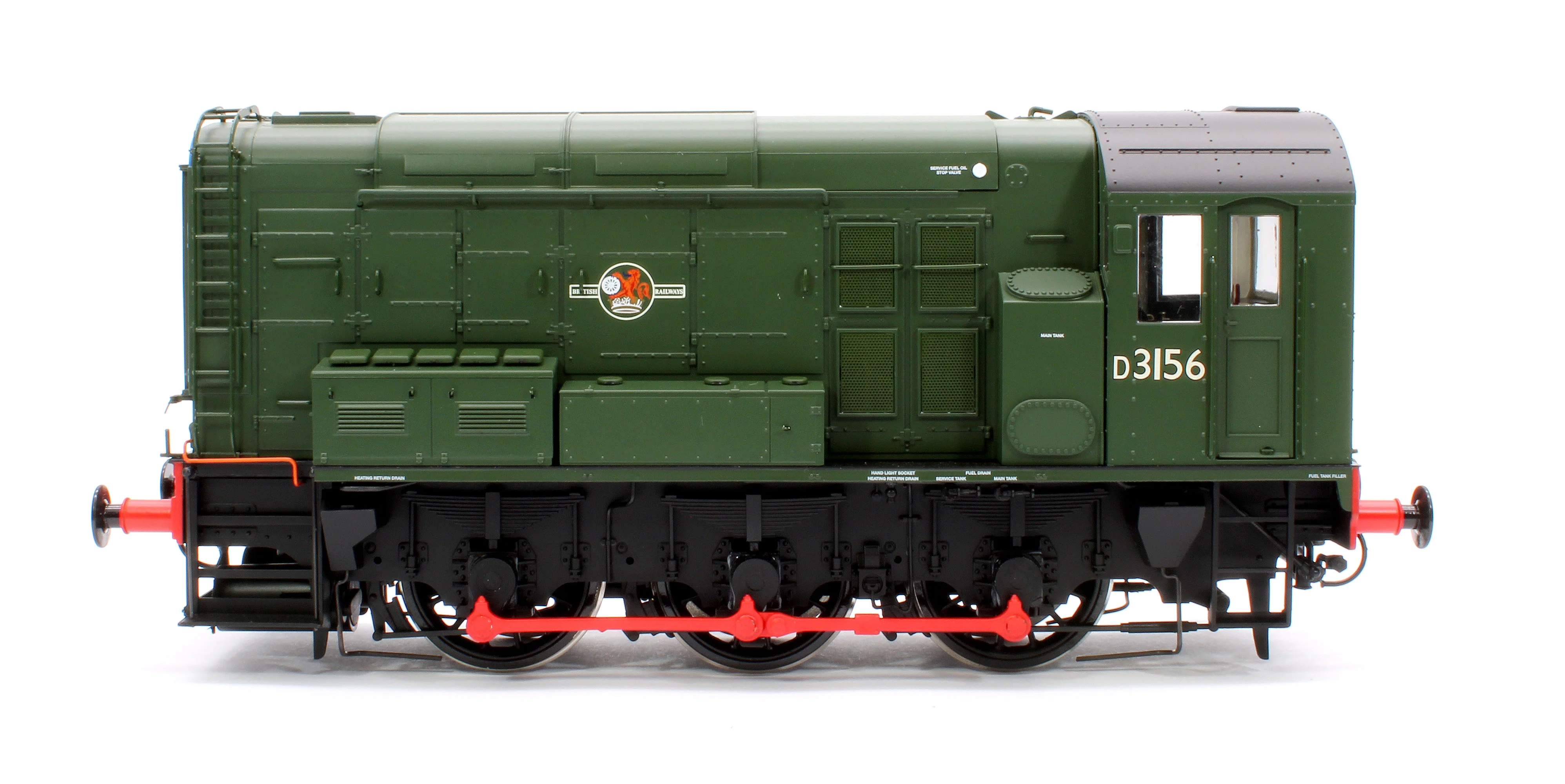7D-008-018D Class 08 D3156 BR Green Late Crest No Warning Panels Diesel Shunter Locomotive - DCC Fitted - Image 5