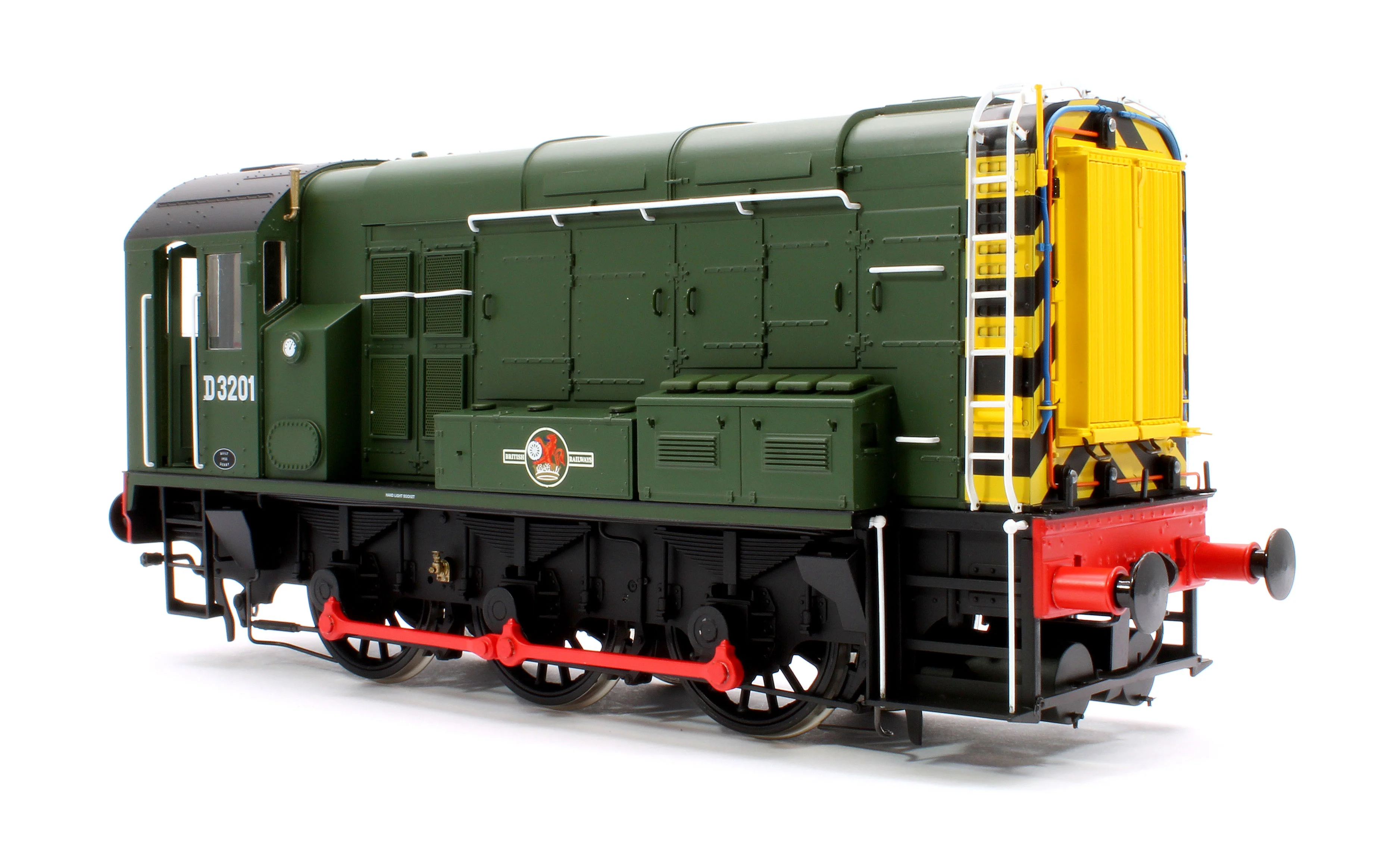 7D-008-019 Class 08 D3201 BR Green Late Crest With Wasp Stripes Diesel Shunter Locomotive - Image 4