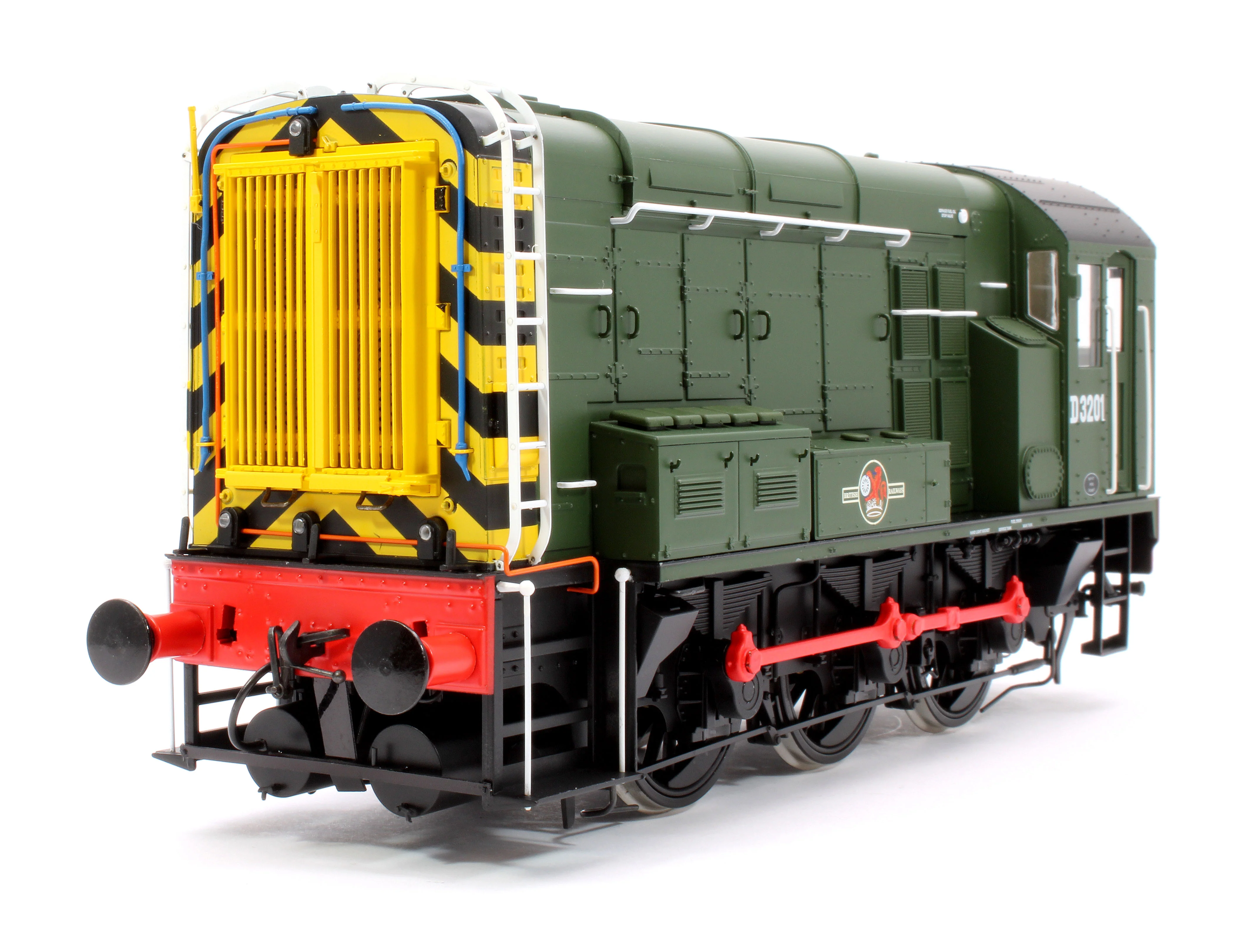 7D-008-019 Class 08 D3201 BR Green Late Crest With Wasp Stripes Diesel Shunter Locomotive - Image 7