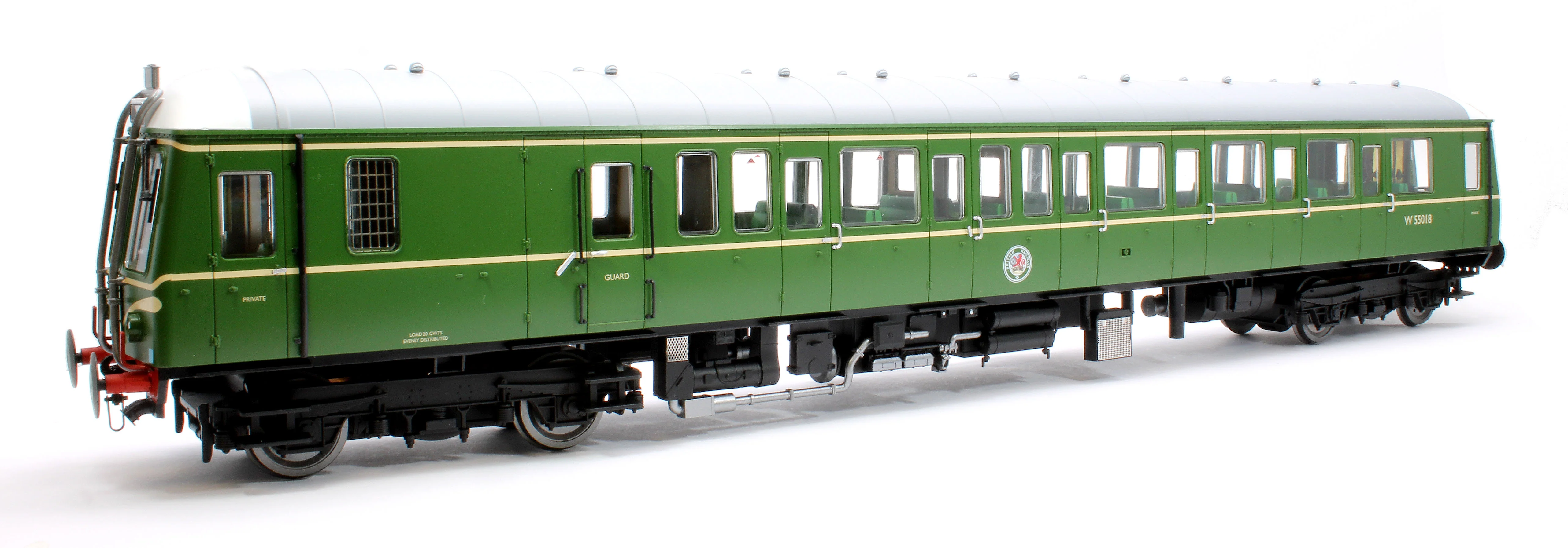 7D-015-006D Class 122 55018 BR Green Speed Whiskers Single Car DMU - DCC Fitted - Image 3