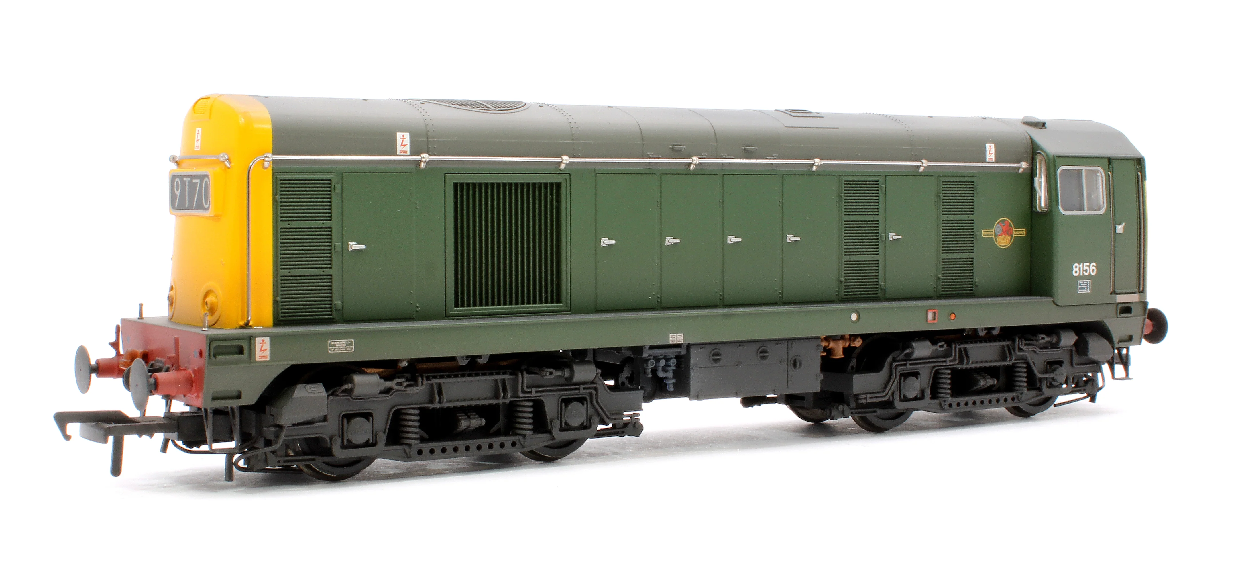 Class 20/0 Headcode Box 8156 BR Green (Full Yellow Ends) Diesel Locomotive - Weathered - Image 2