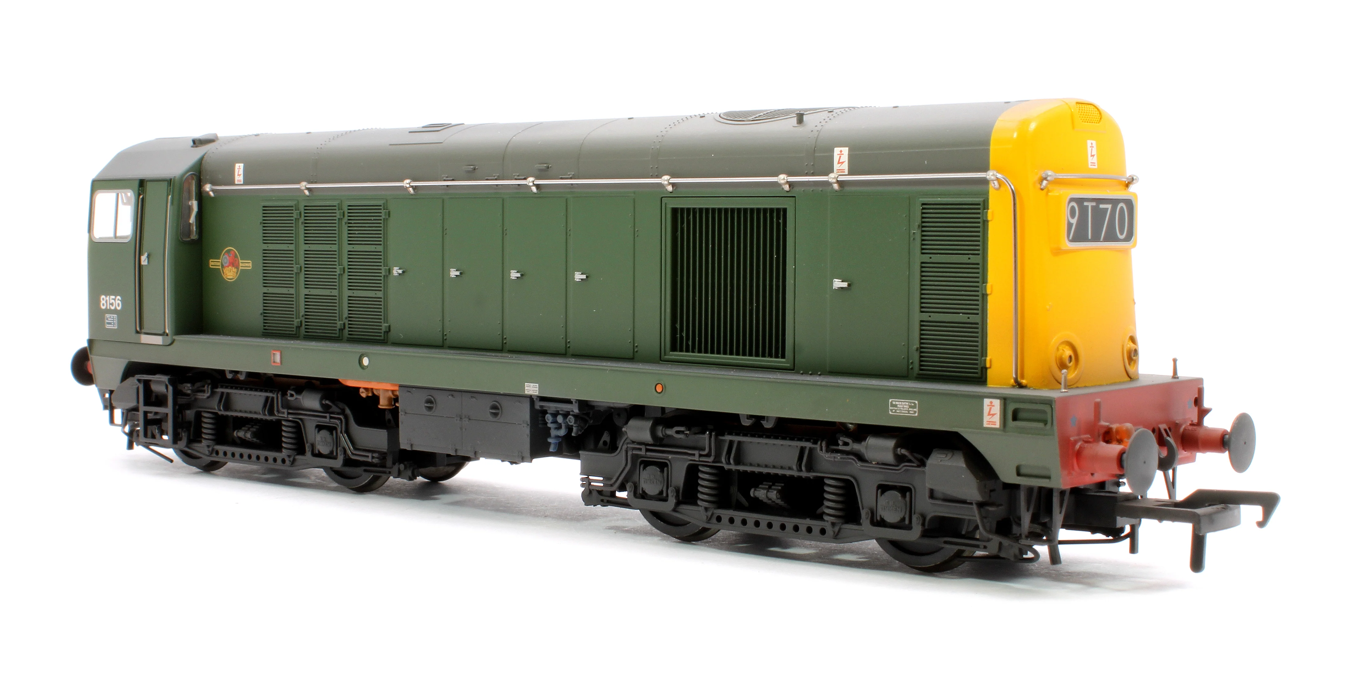 Class 20/0 Headcode Box 8156 BR Green (Full Yellow Ends) Diesel Locomotive - Weathered - Image 4