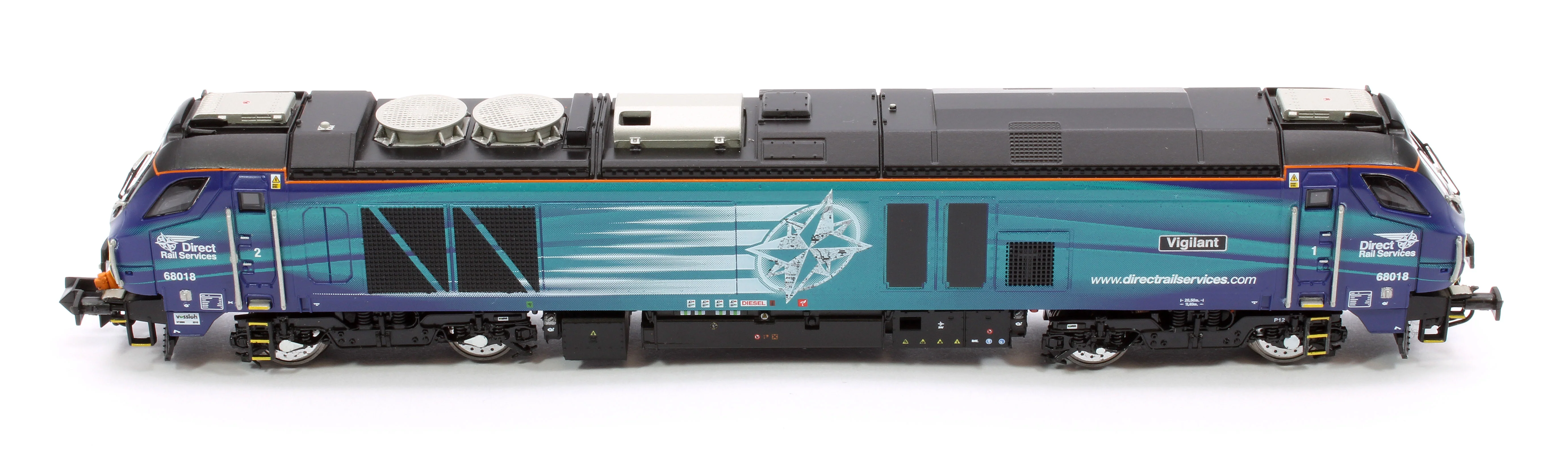 2D-022-013D Class 68 Vigilant 68018 DRS Compass Diesel Locomotive - DCC Fitted - Image 10
