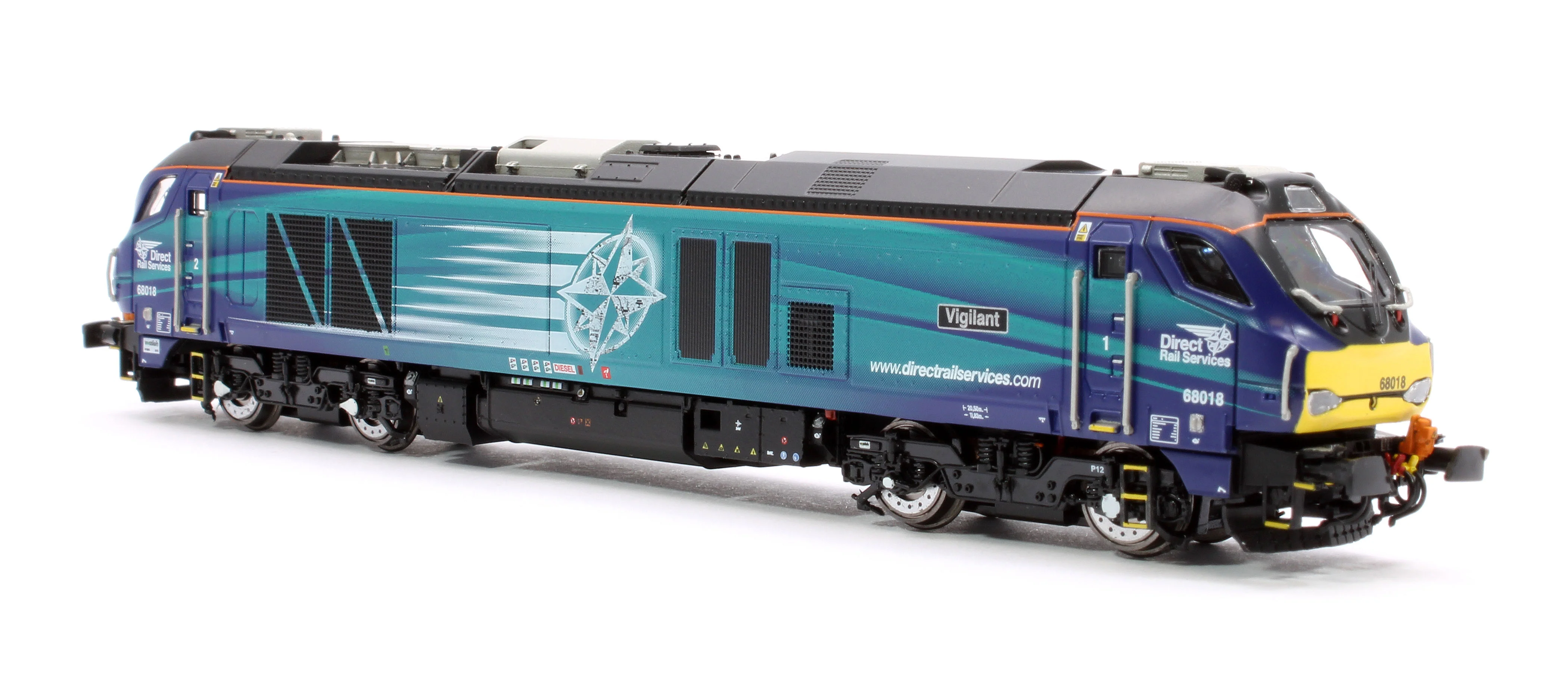 2D-022-013S Class 68 Vigilant 68018 DRS Compass Diesel Locomotive - DCC Sound - Image 4