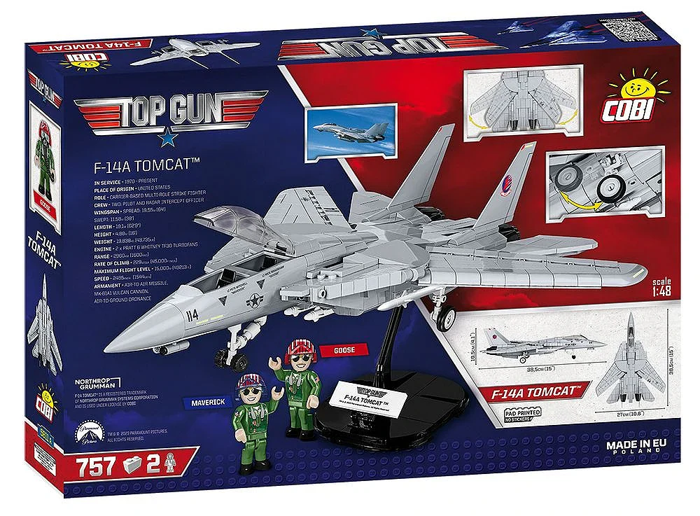 F14 Tomcat Top Gun (759 pcs) Model Kit - Image 15