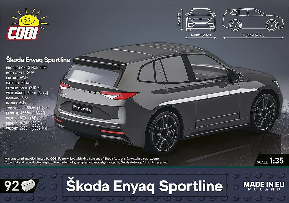 Skoda Enyaq Sportline (102 pcs) Model Kit - Image 3