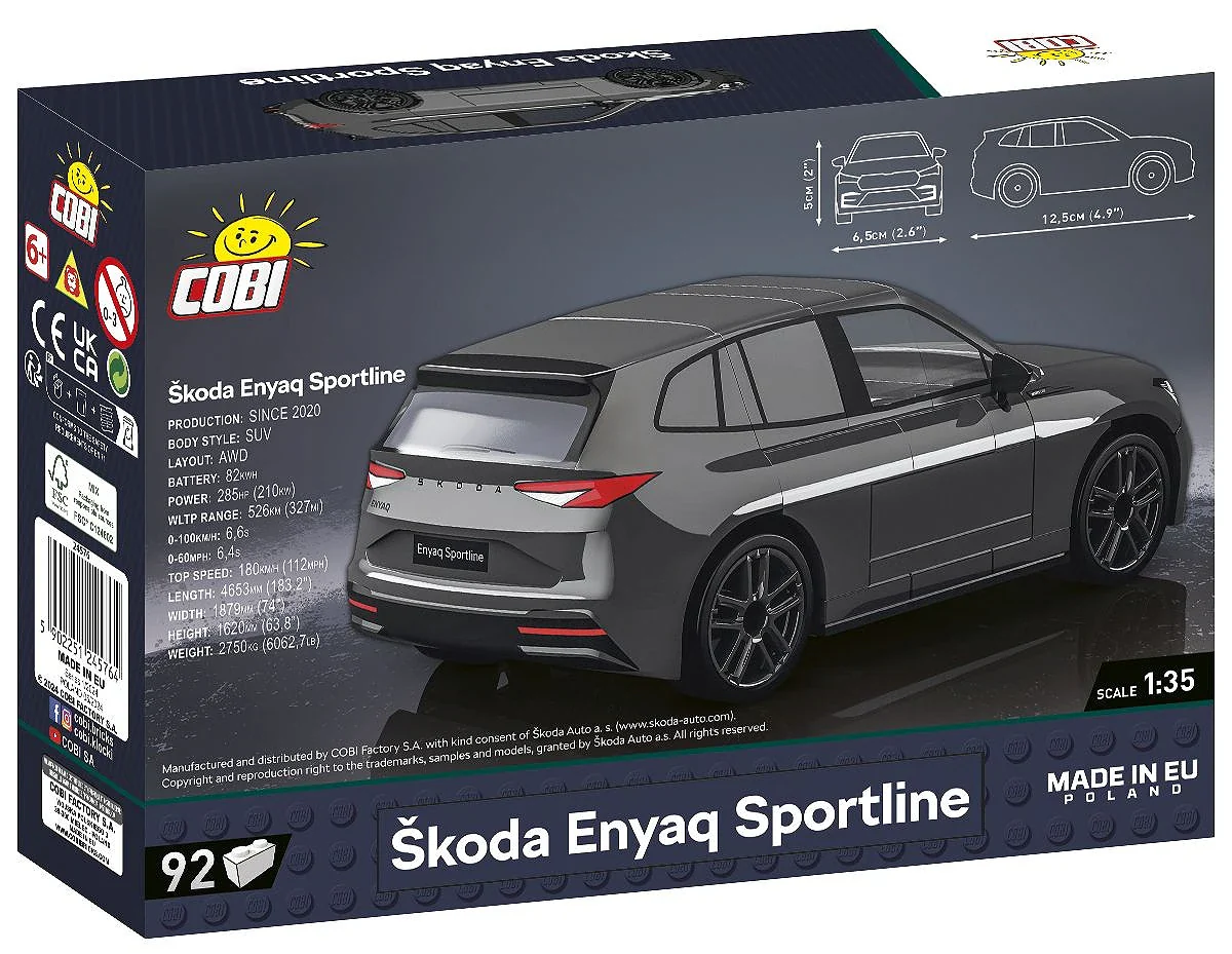 Skoda Enyaq Sportline (102 pcs) Model Kit - Image 6