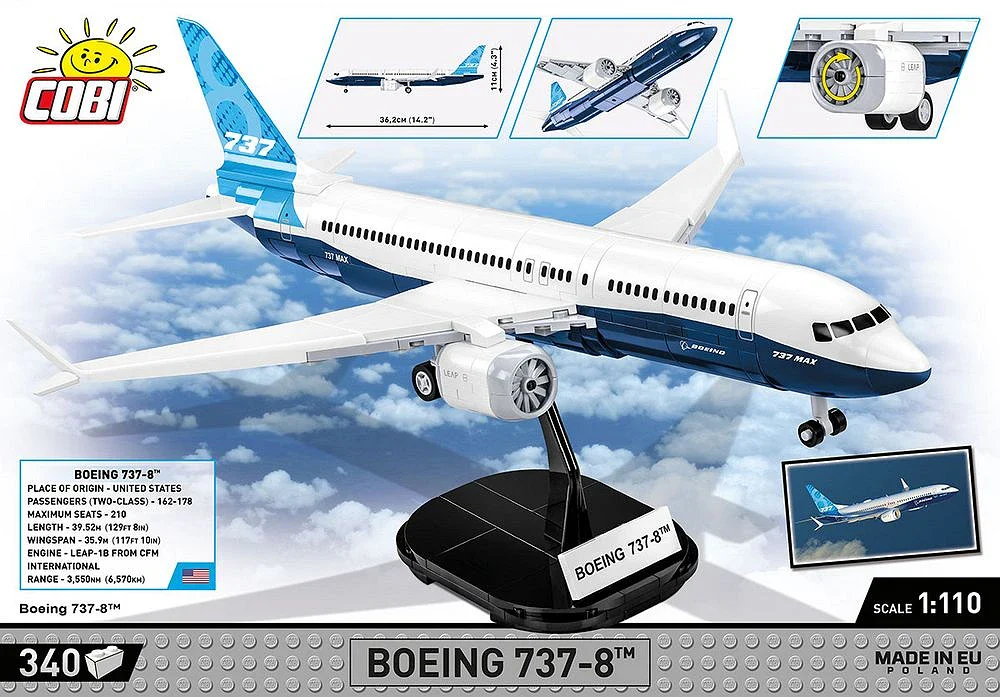 Boeing 737-8 (340 pcs) Model Kit - Image 5