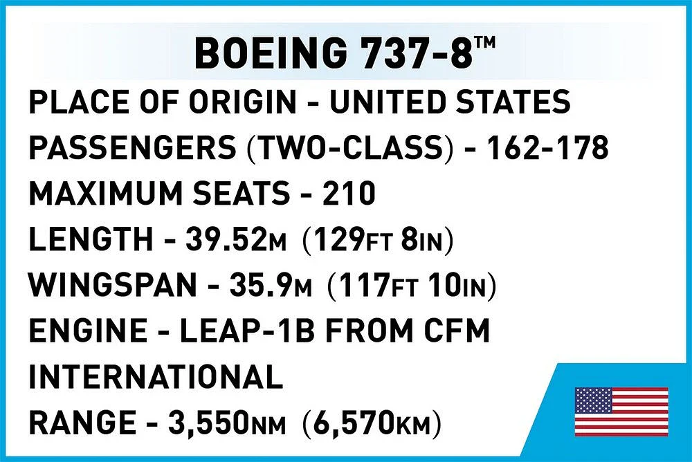 Boeing 737-8 (340 pcs) Model Kit - Image 8