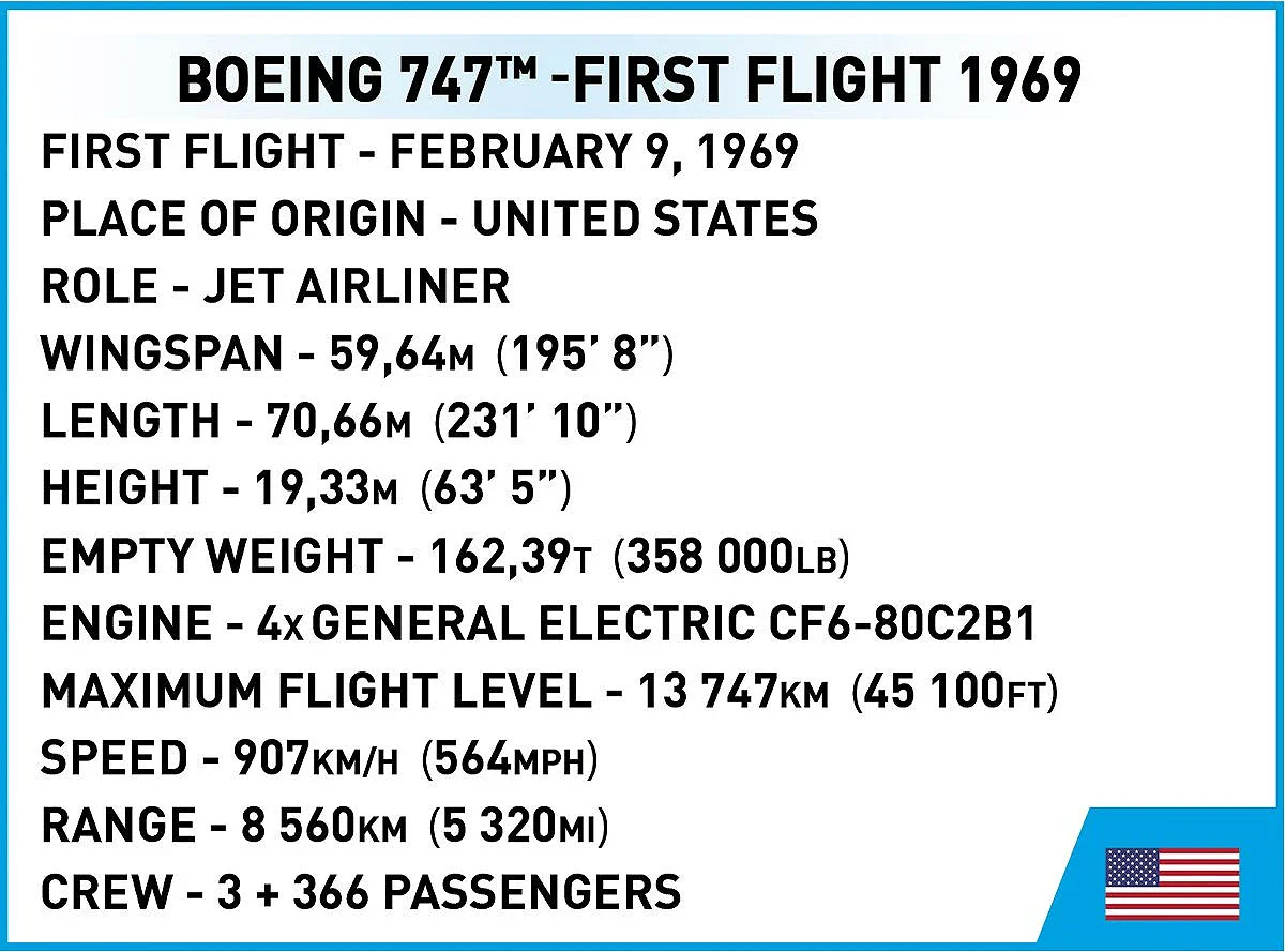 Boeing 747 First Flight 1969 (1000 pcs) Model Kit - Image 7