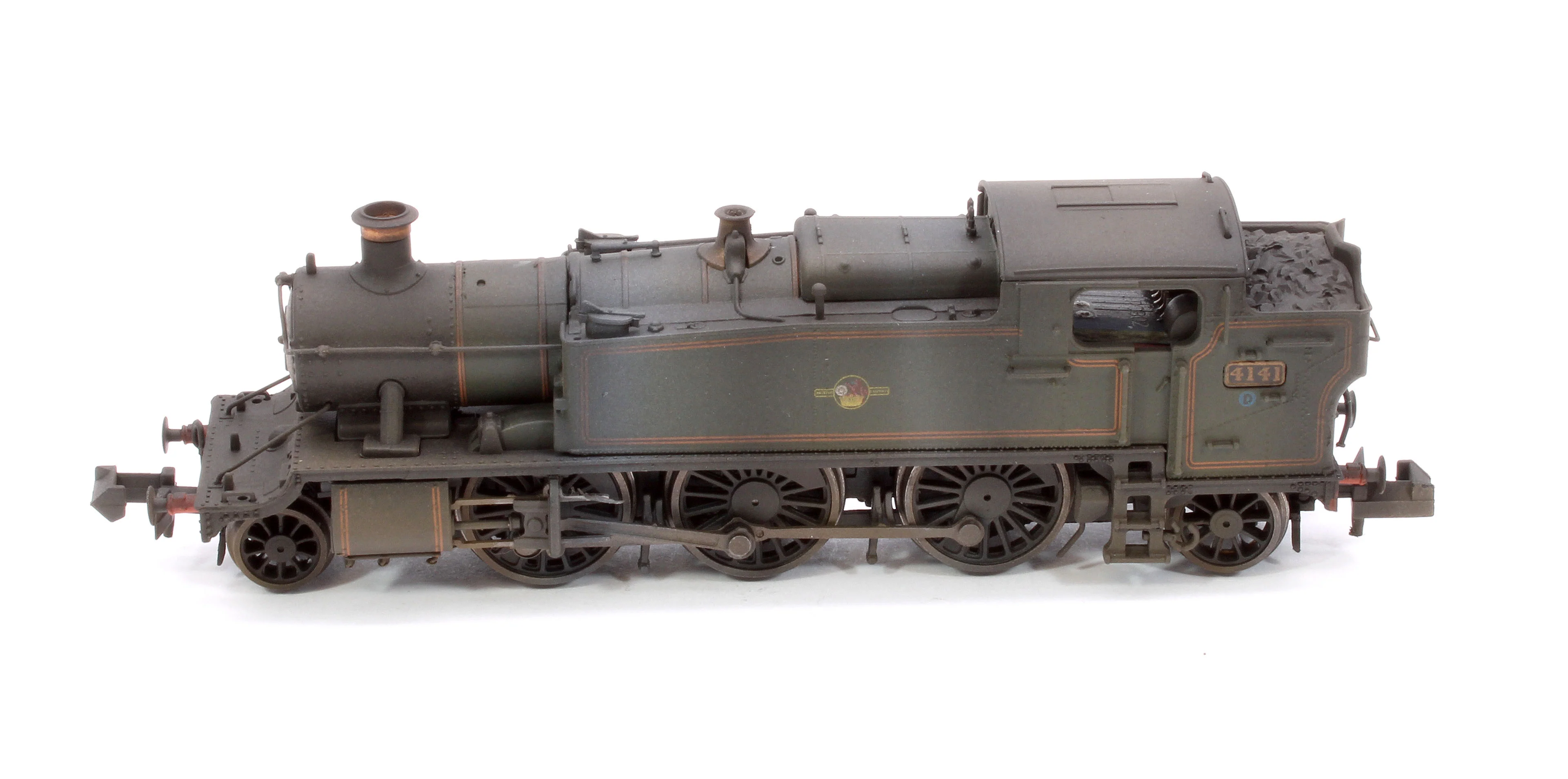 Custom Weathered Class 5101 Large Prairie British Railways BR Lined Green (Late Crest) 2-6-2 Tank Locomotive No.4141 - Image 9