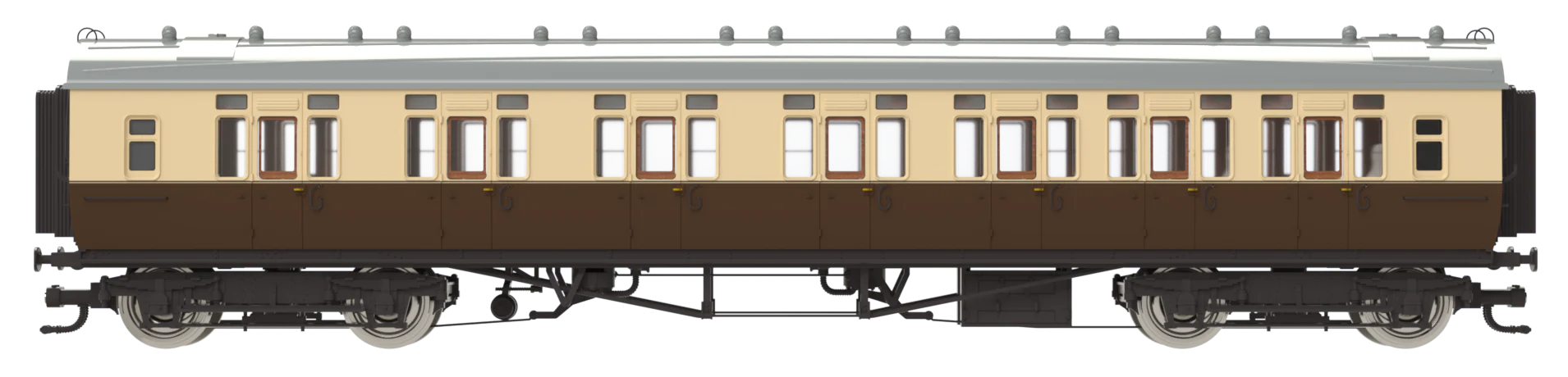 4P-021-103 GWR Corridor Toplight 1925 Lined Chocolate & Cream Composite RH 6943 - Image 2