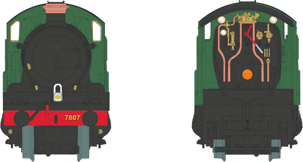 2S-001-007S 4-6-0 Compton Manor 7807 Green G Crest W Steam Locomotive - DCC Sound - Image 3