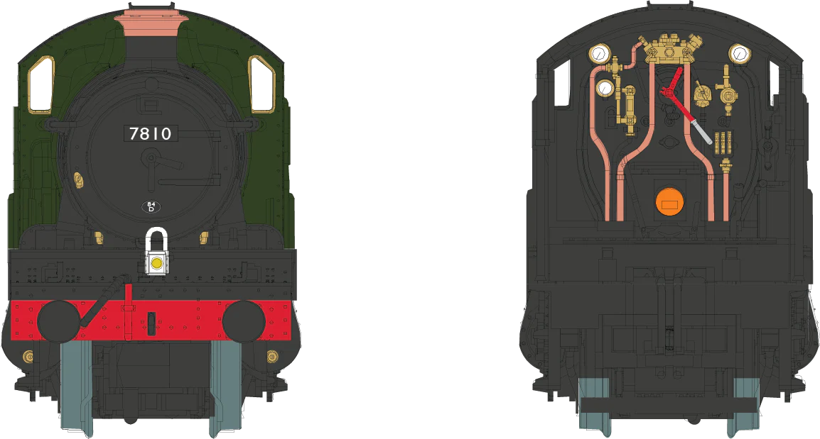 2S-001-009D 4-6-0 Draycott Manor 7810 Lined BR Green Small Early Crest Steam Locomotive - DCC Fitted - Image 3