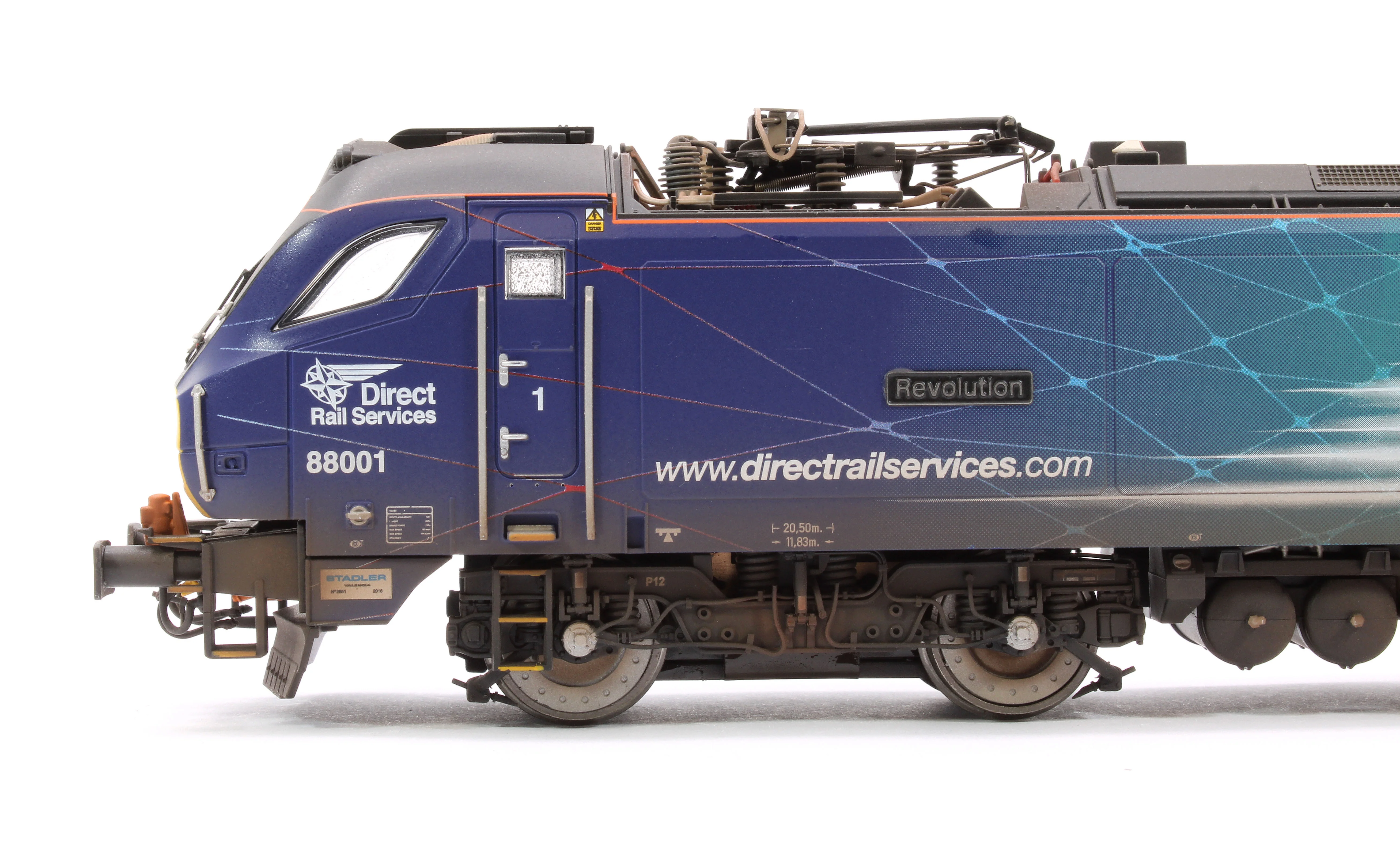 Highly Detailed Premium Weathered Class 88 'Revolution' 88001 DRS Electro-Diesel Locomotive - Image 7