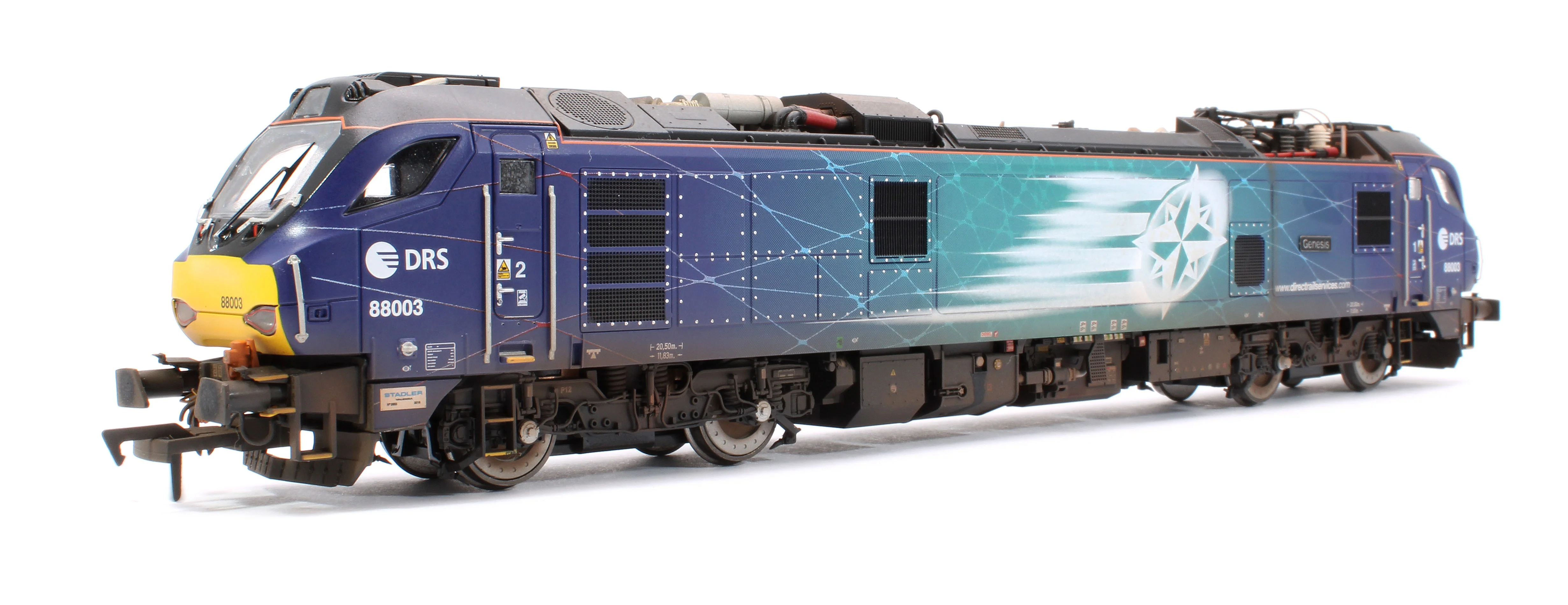 Highly Detailed Premium Weathered Class 88 'Genesis' 88003 DRS Electro-Diesel Locomotive - Image 3