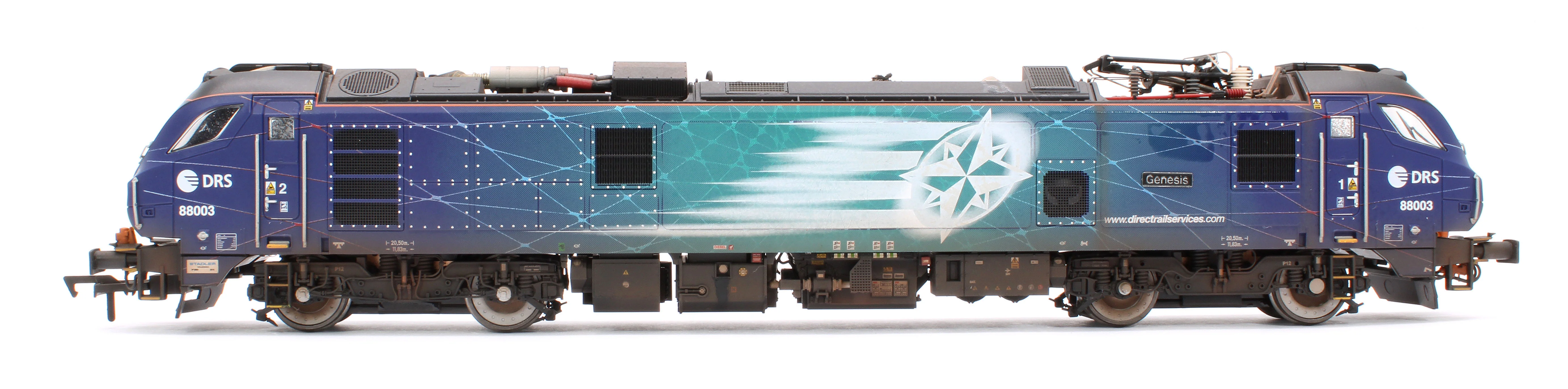 Highly Detailed Premium Weathered Class 88 'Genesis' 88003 DRS Electro-Diesel Locomotive - Image 5