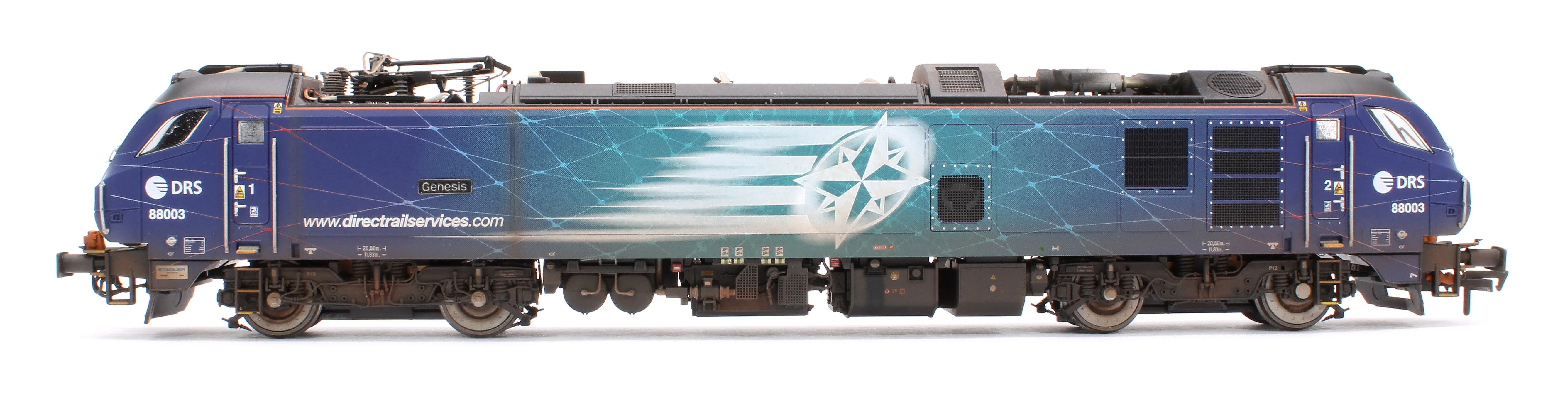 Highly Detailed Premium Weathered Class 88 'Genesis' 88003 DRS Electro-Diesel Locomotive - Image 6