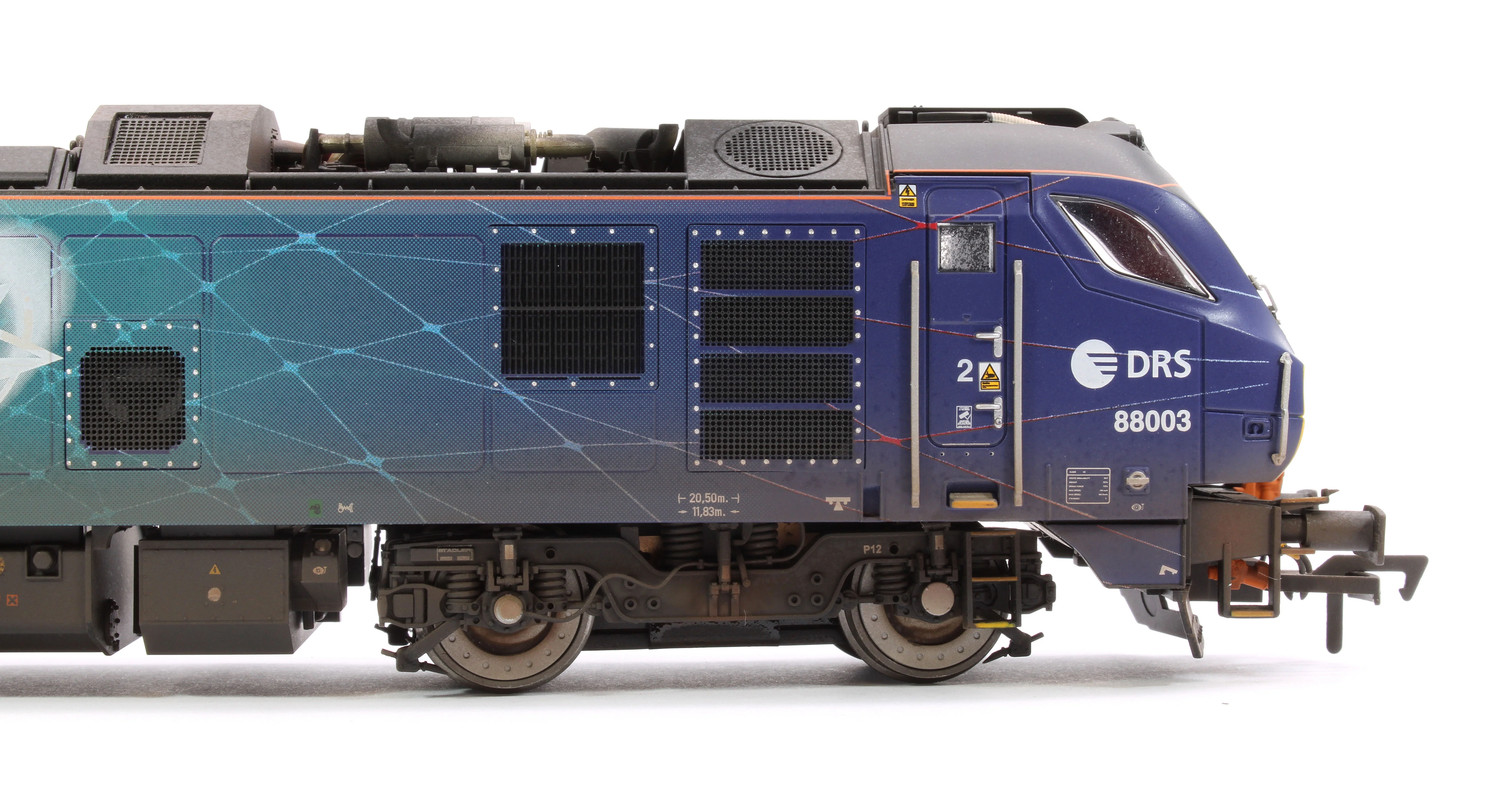 Highly Detailed Premium Weathered Class 88 'Genesis' 88003 DRS Electro-Diesel Locomotive - Image 8