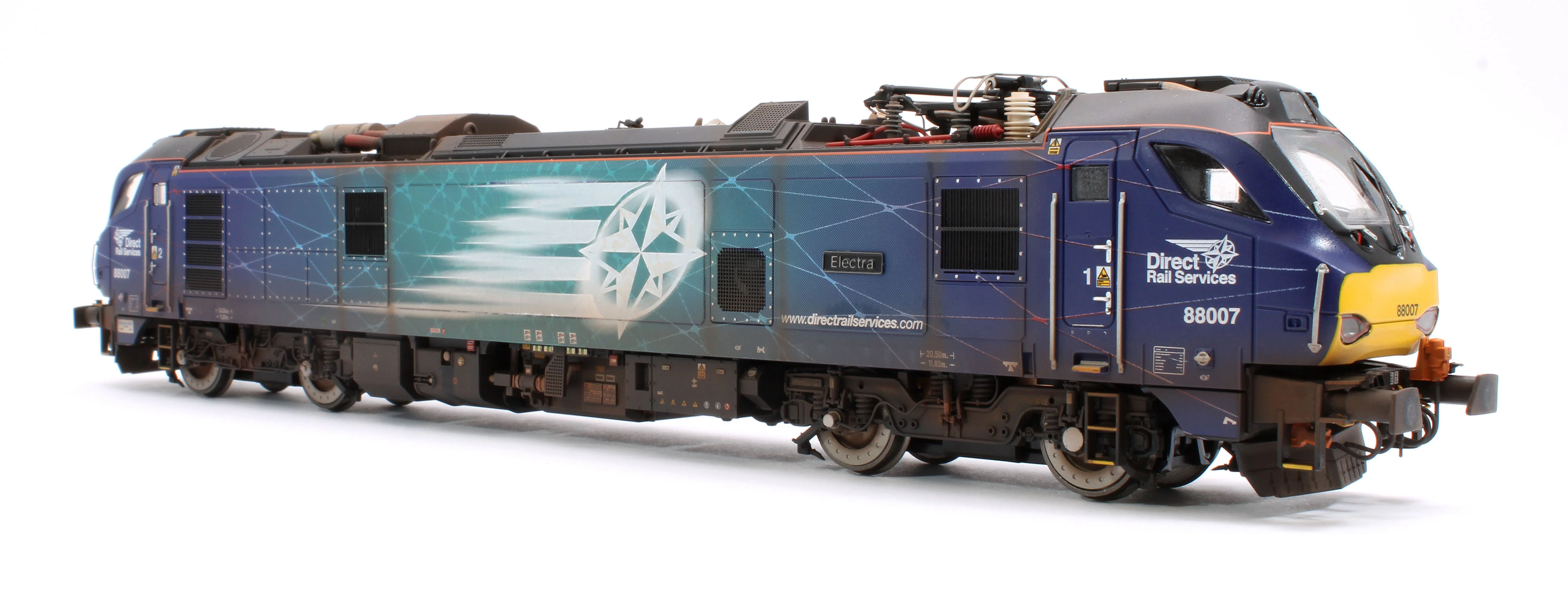 Highly Detailed Premium Weathered Class 88 'Electra' 88007 DRS Electro-Diesel Locomotive - Image 4