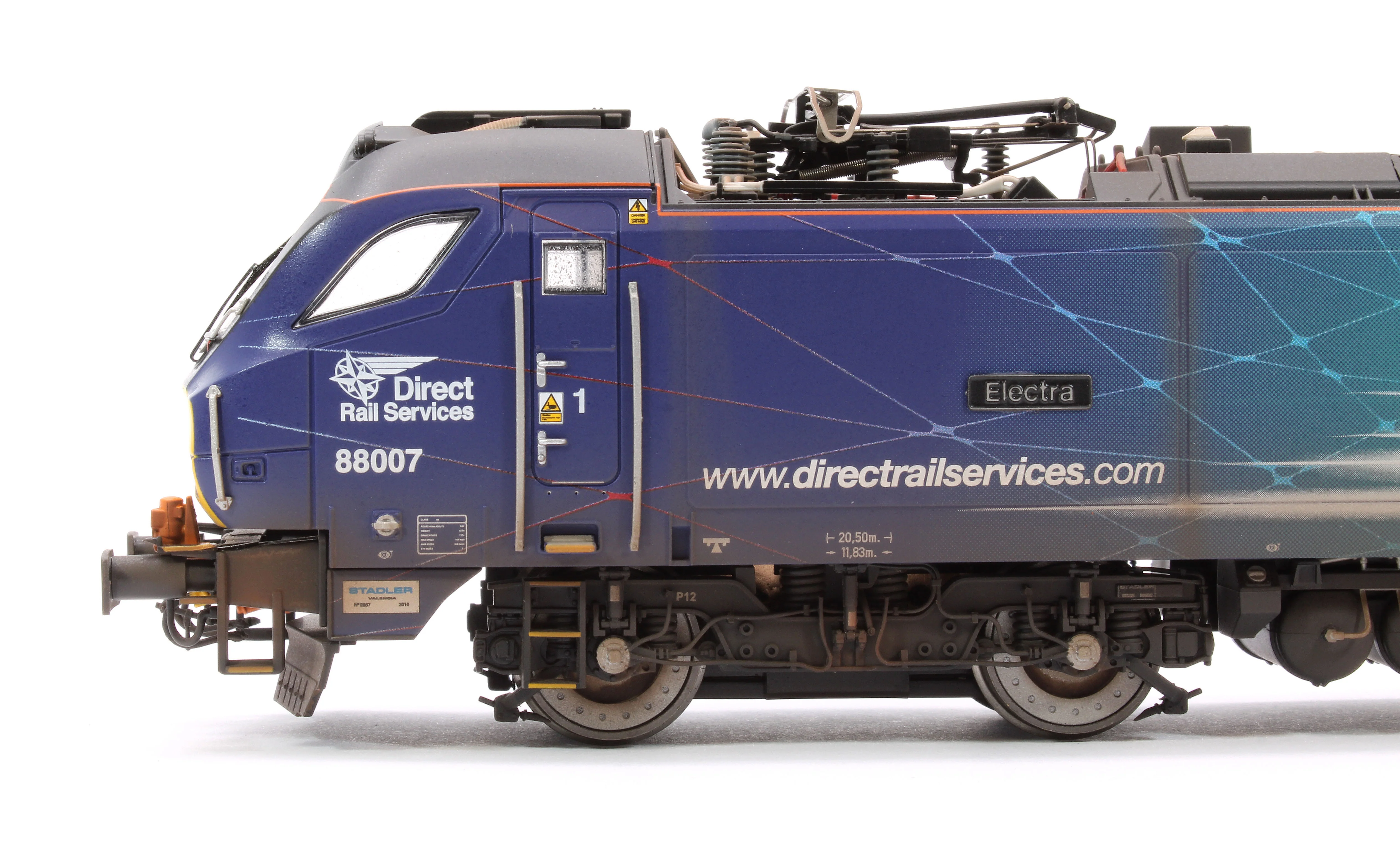 Highly Detailed Premium Weathered Class 88 'Electra' 88007 DRS Electro-Diesel Locomotive - Image 7