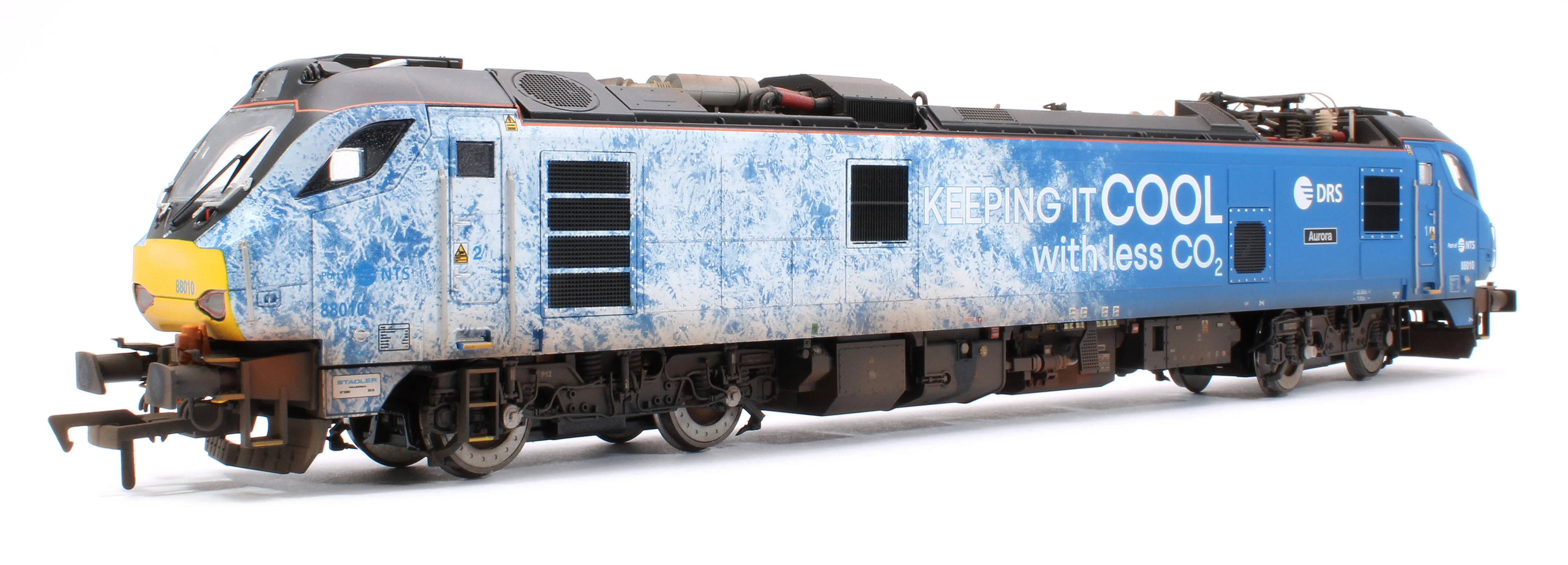 Highly Detailed Premium Weathered Class 88 'Aurora' 88010 DRS Refrigerated Rail Electro-Diesel Locomotive (DCC Sound & Working Pantograph) - Image 3