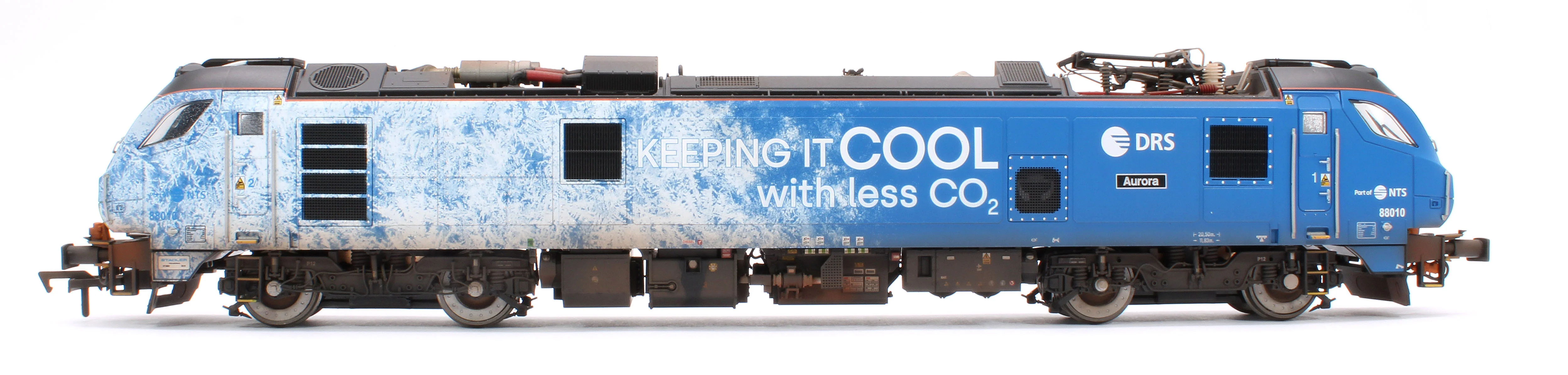 Highly Detailed Premium Weathered Class 88 'Aurora' 88010 DRS Refrigerated Rail Electro-Diesel Locomotive (DCC Sound & Working Pantograph) - Image 5