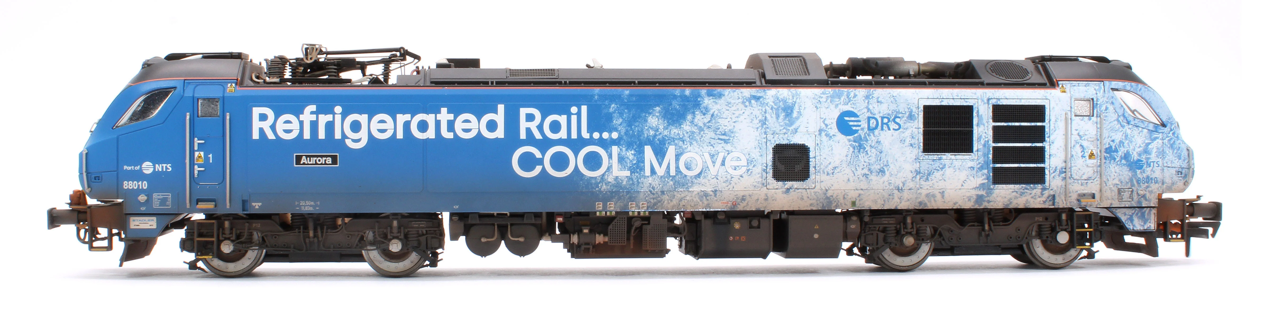 Highly Detailed Premium Weathered Class 88 'Aurora' 88010 DRS Refrigerated Rail Electro-Diesel Locomotive (DCC Sound & Working Pantograph) - Image 6