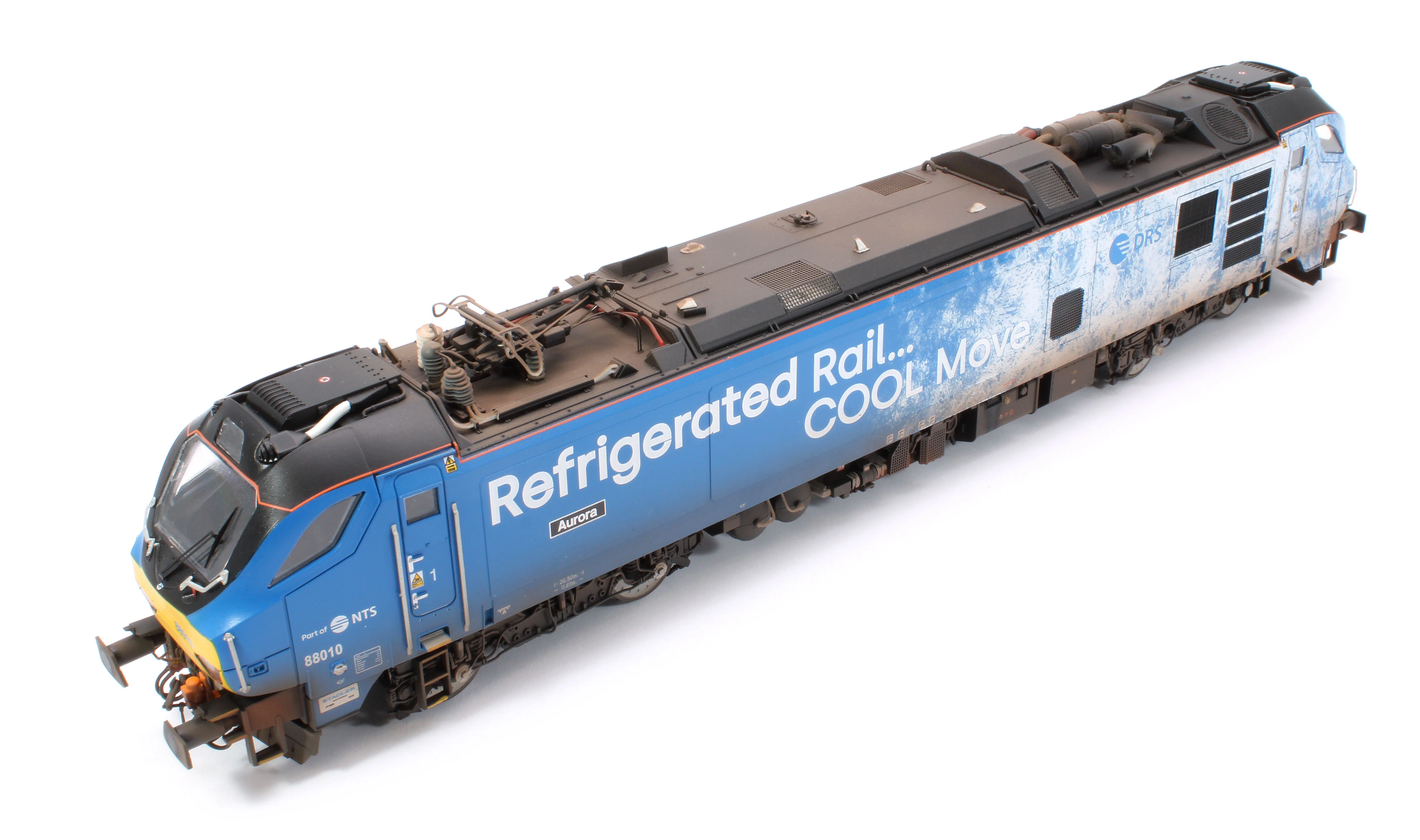Highly Detailed Premium Weathered Class 88 'Aurora' 88010 DRS Refrigerated Rail Electro-Diesel Locomotive - Image 11