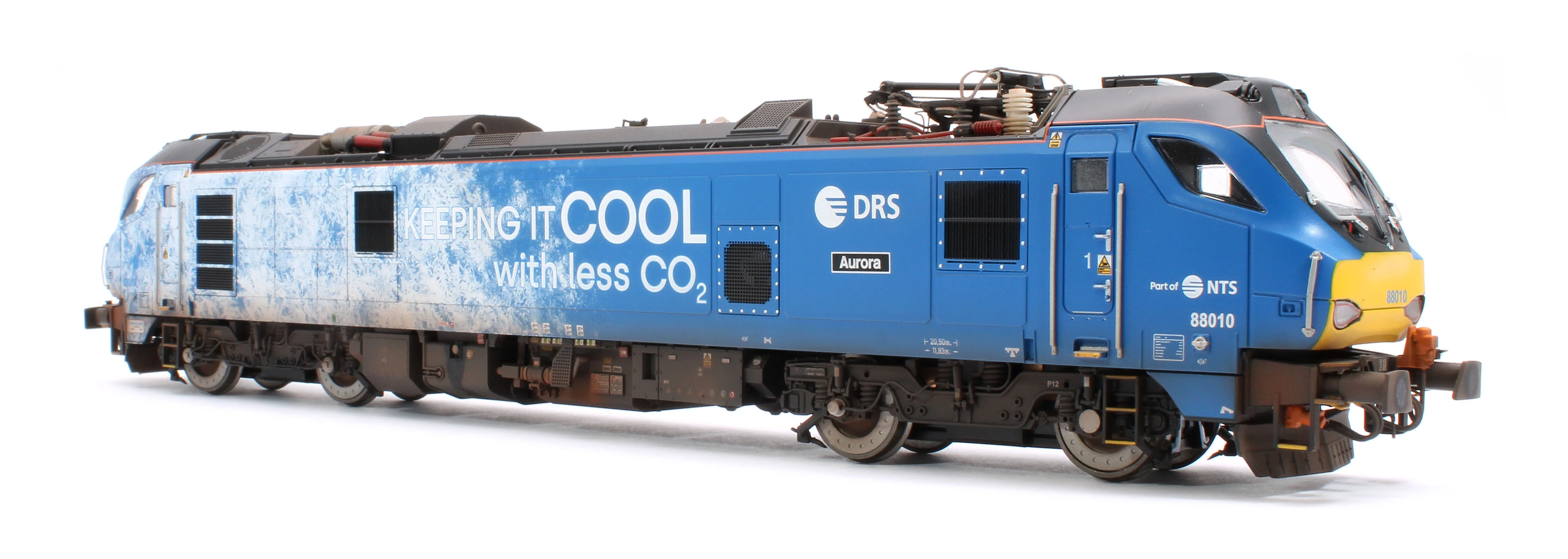 Highly Detailed Premium Weathered Class 88 'Aurora' 88010 DRS Refrigerated Rail Electro-Diesel Locomotive - Image 4