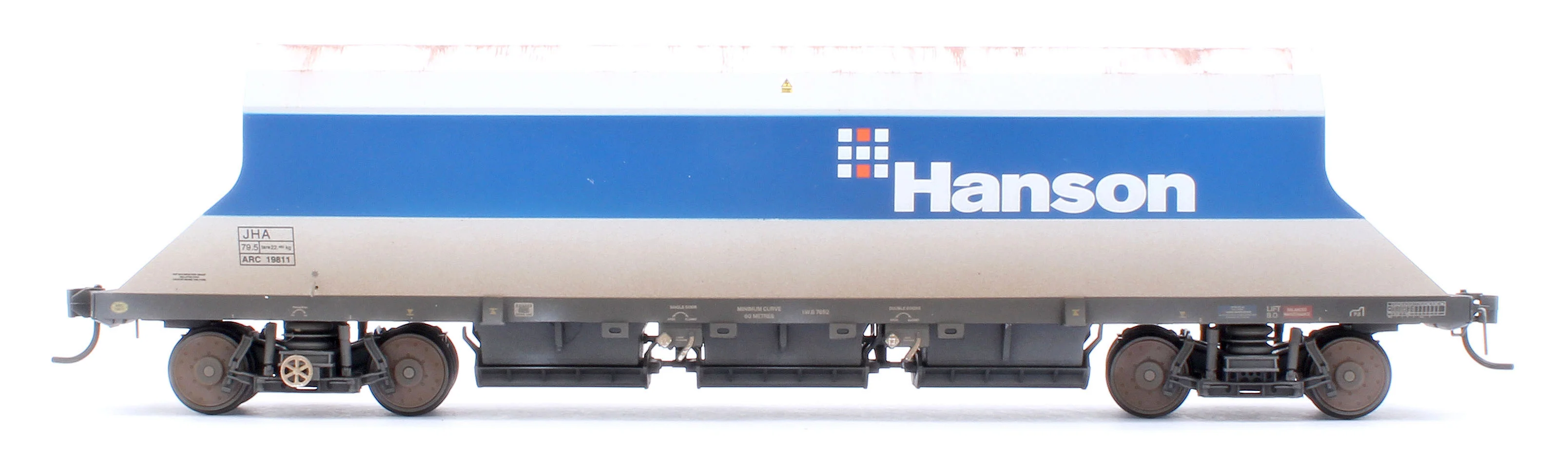 Custom Weathered P & D JHA (middle hopper) Hanson Blue & Grey 19811 - Image 2
