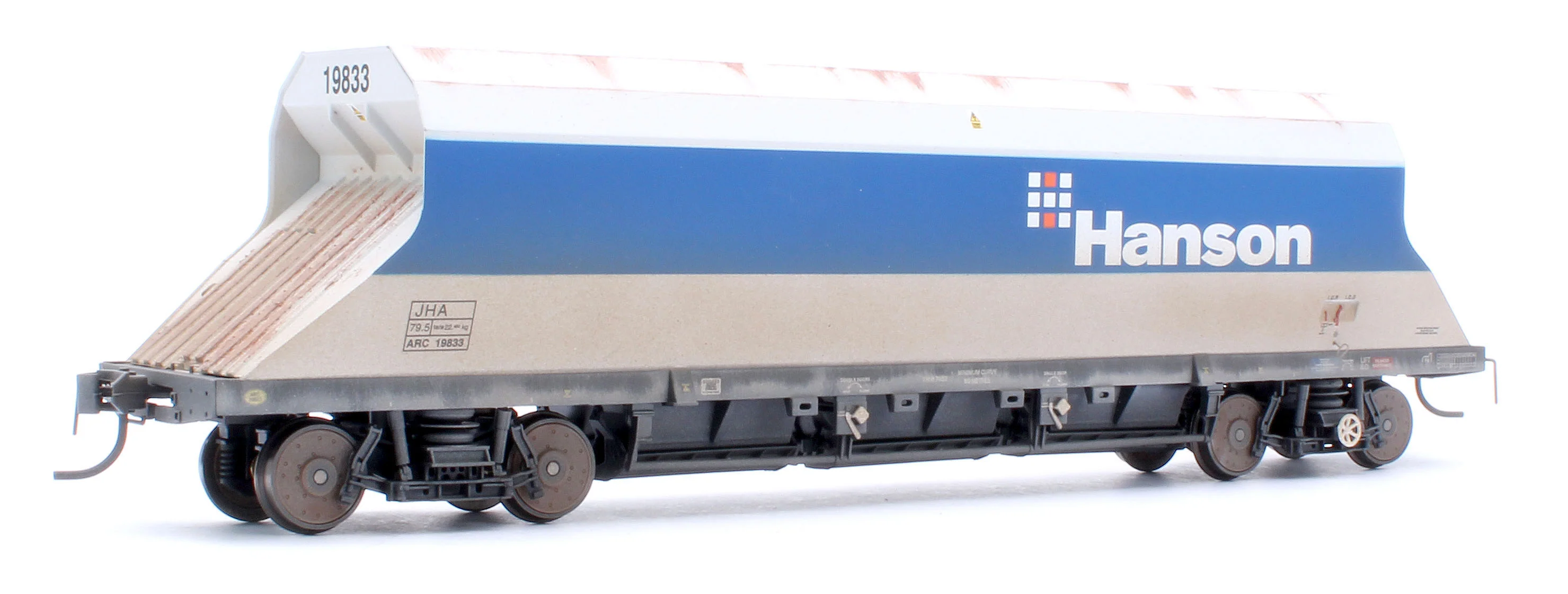 Custom Weathered P & D JHA (middle hopper) Hanson Blue & Grey 19833 - Image 3