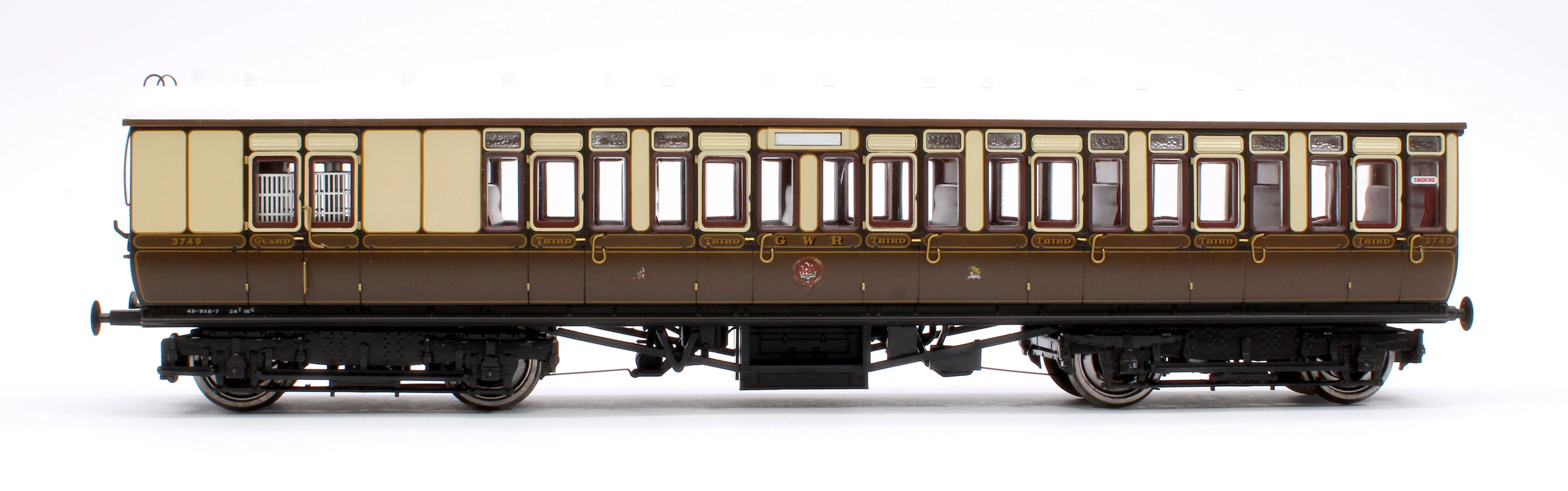 GWR Toplight Mainline City Lined Chocolate & Cream 3rd Brake 3749 Set 2 - Image 2