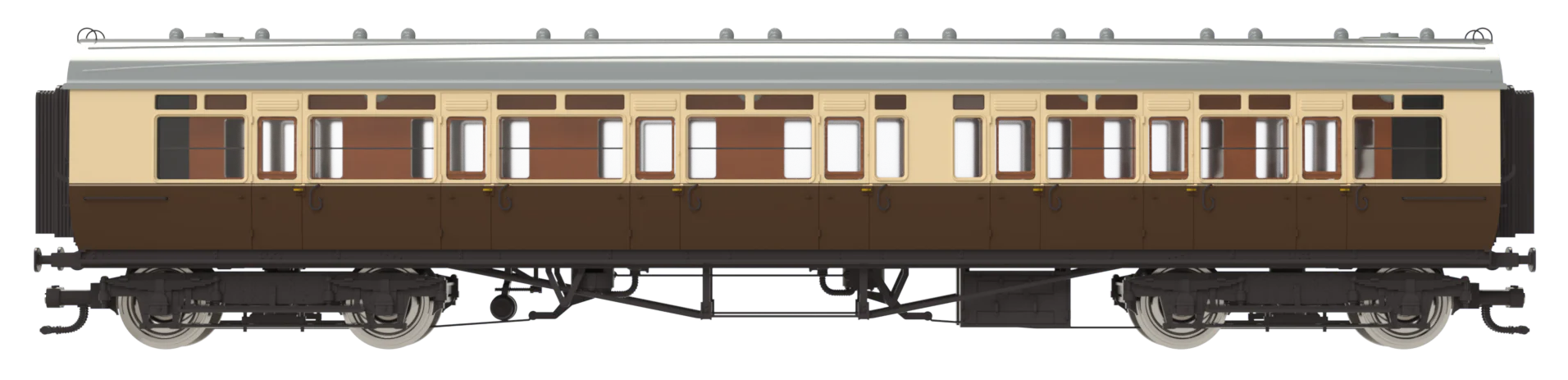 4P-021-102 GWR Corridor Toplight 1925 Lined Chocolate & Cream Composite LH 6938 - Image 2