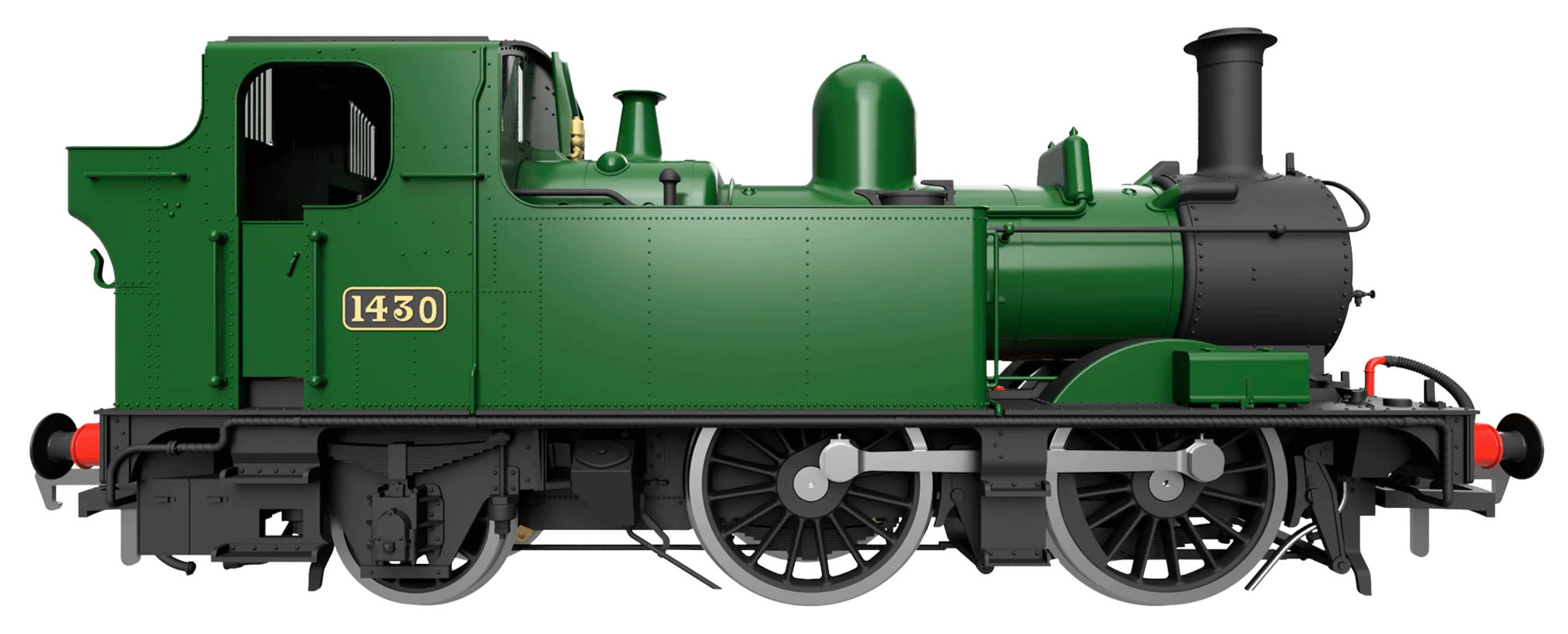 4S-006-022D 14XX Class 0-4-2 1426 BR Green Lined Late Emblem Steam Locomotive - DCC Fitted - Image 11